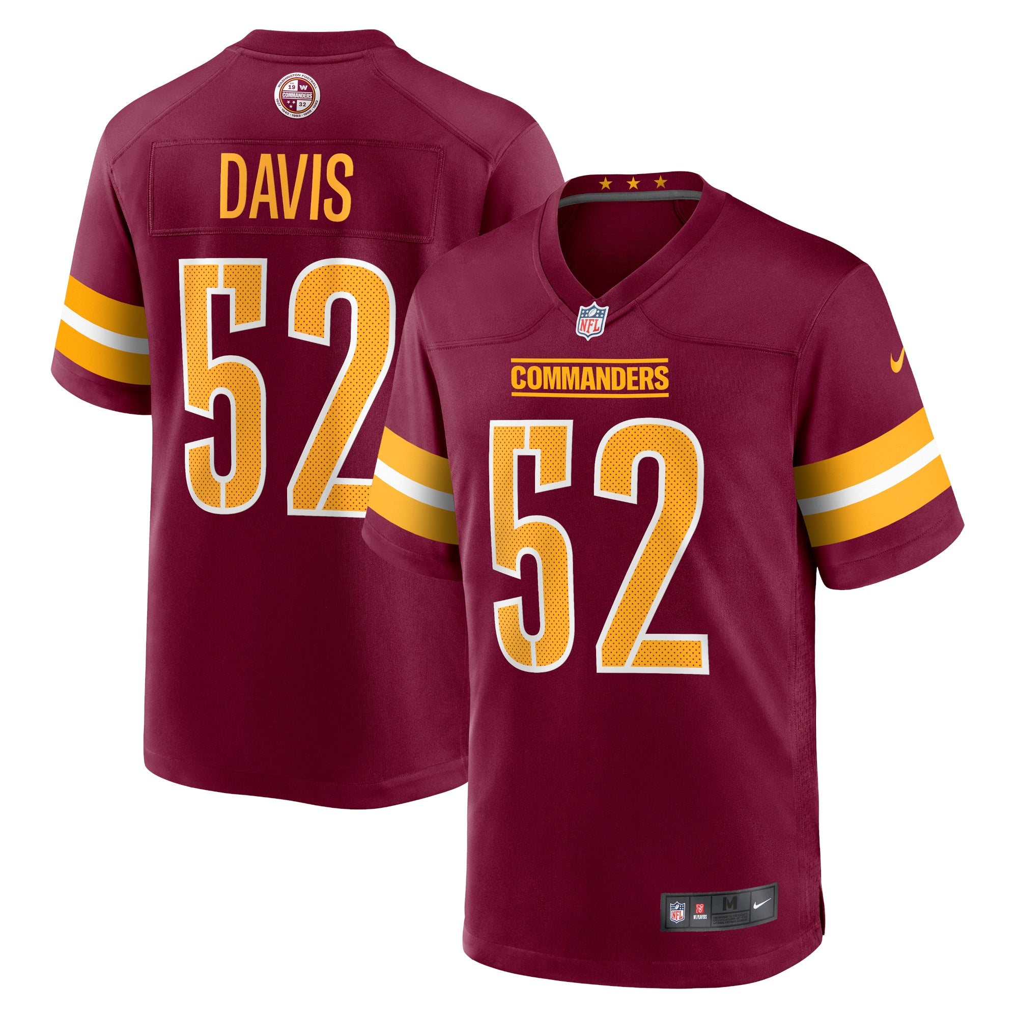 Jamin Davis Washington Commanders Nike Game Jersey   Burgundy