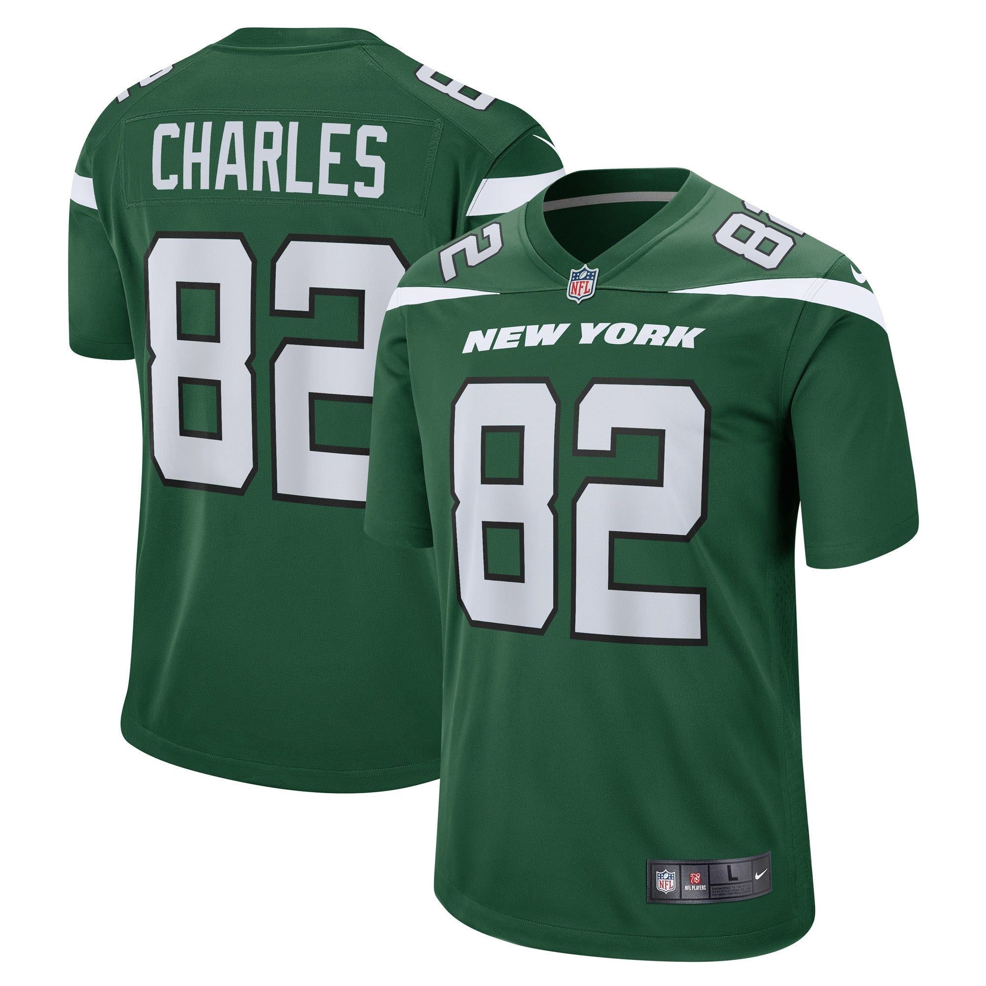 Irvin Charles New York Jets Nike Game Player Jersey   Gotham Green