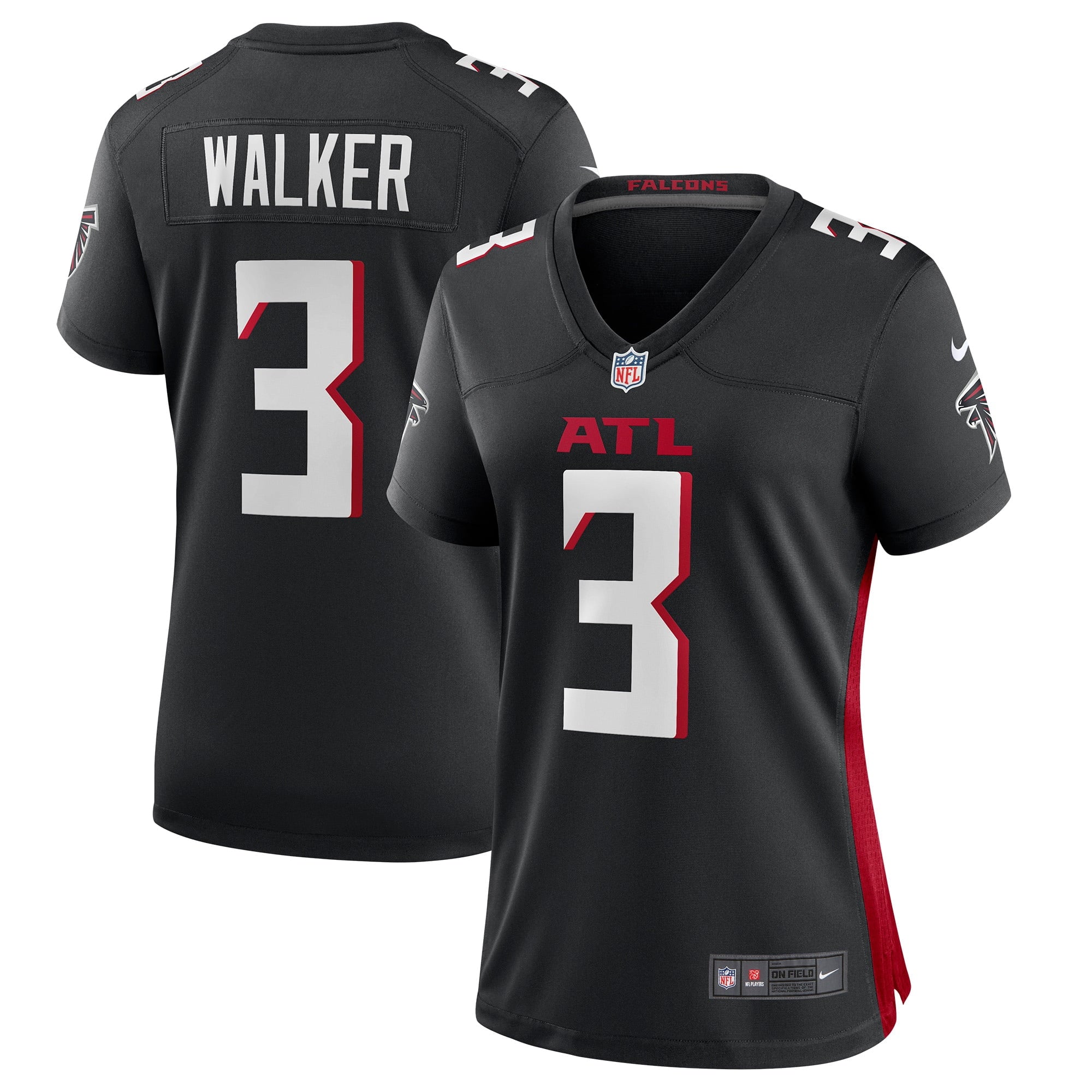 Women s Nike Mykal Walker Black Atlanta Falcons Game Player Jersey