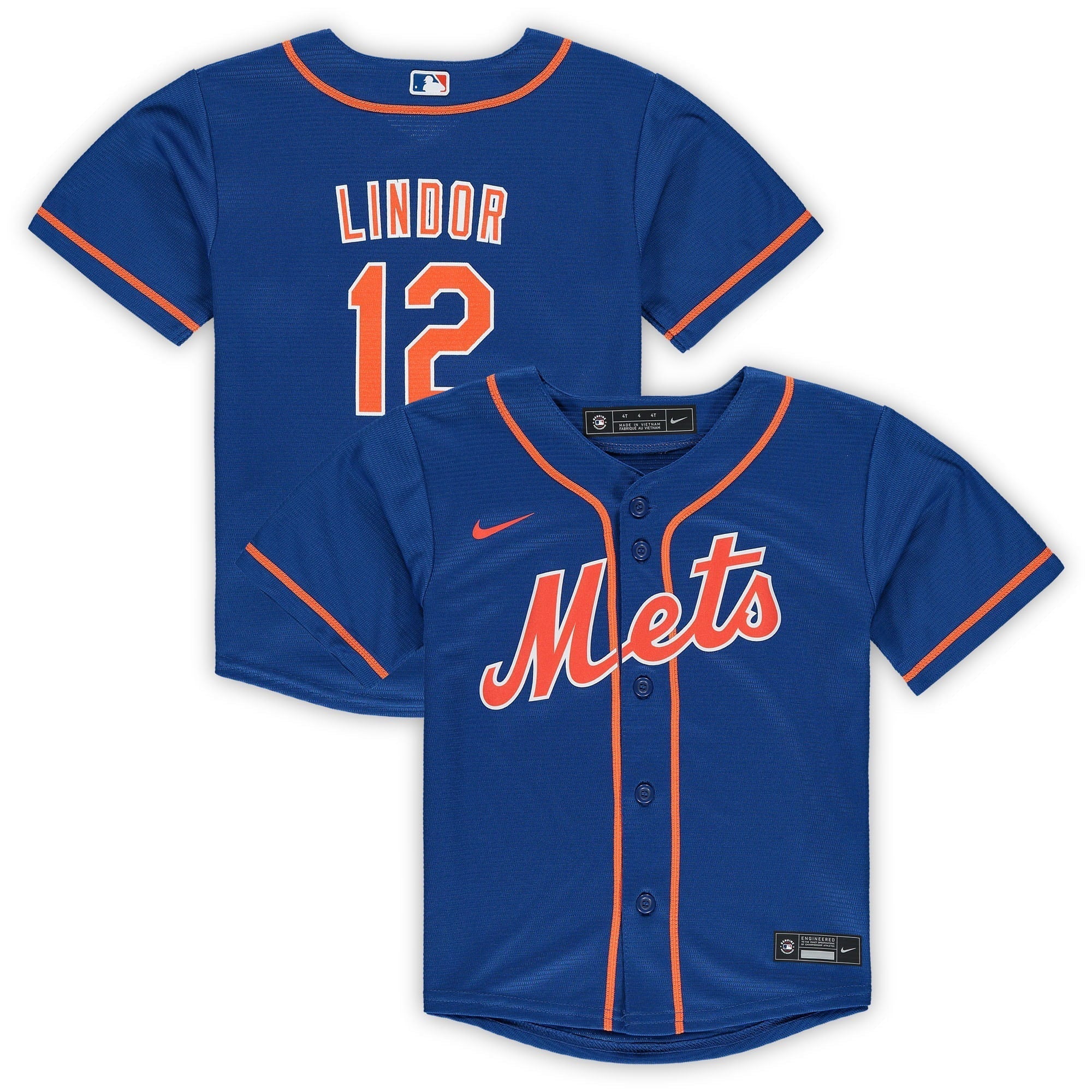 Toddler Nike Francisco Lindor Royal New York Mets Alternate Replica Player Jersey