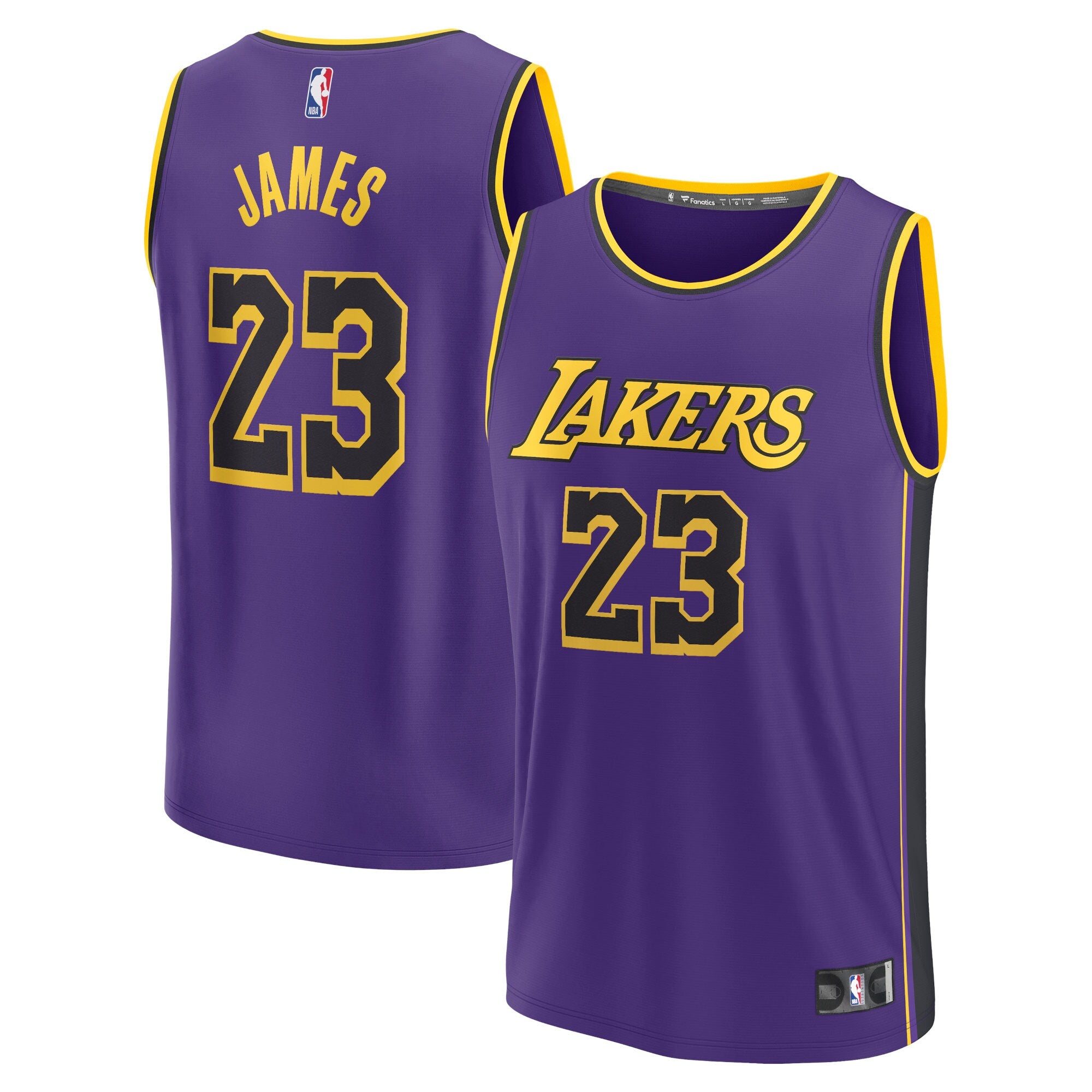 LeBron James Los Angeles Lakers Fanatics Branded 2022/23 Fast Break Replica Jersey - Statement Edition - Purple