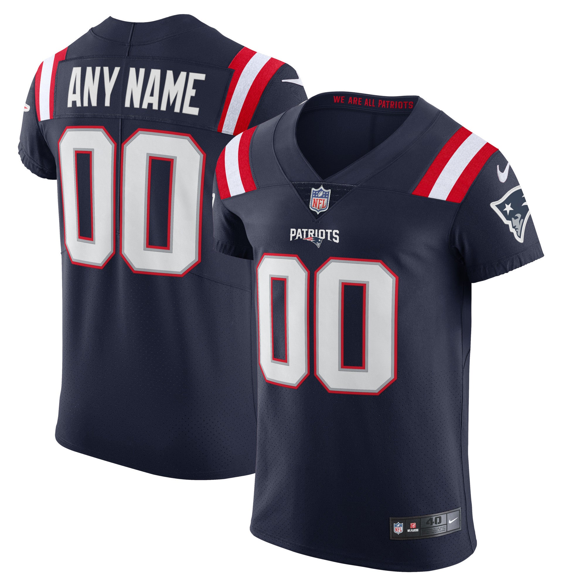 New England Patriots Nike Vapor Elite Custom Jersey   Navy