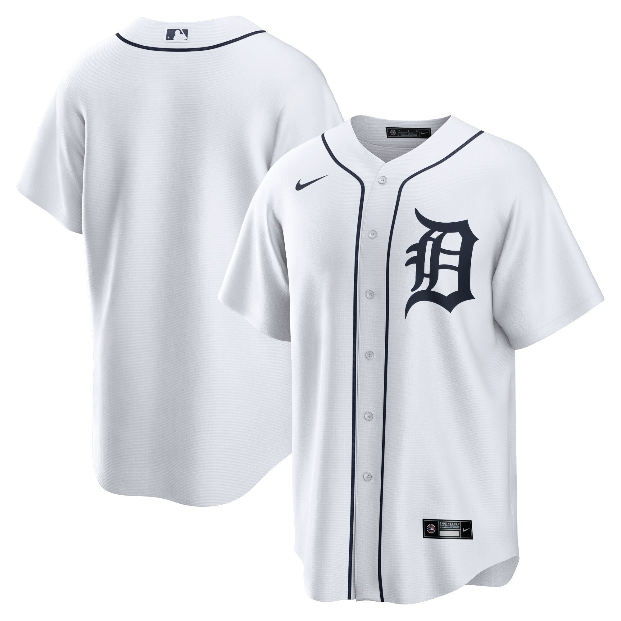 Men's Nike White Detroit Tigers Home Blank Replica Jersey