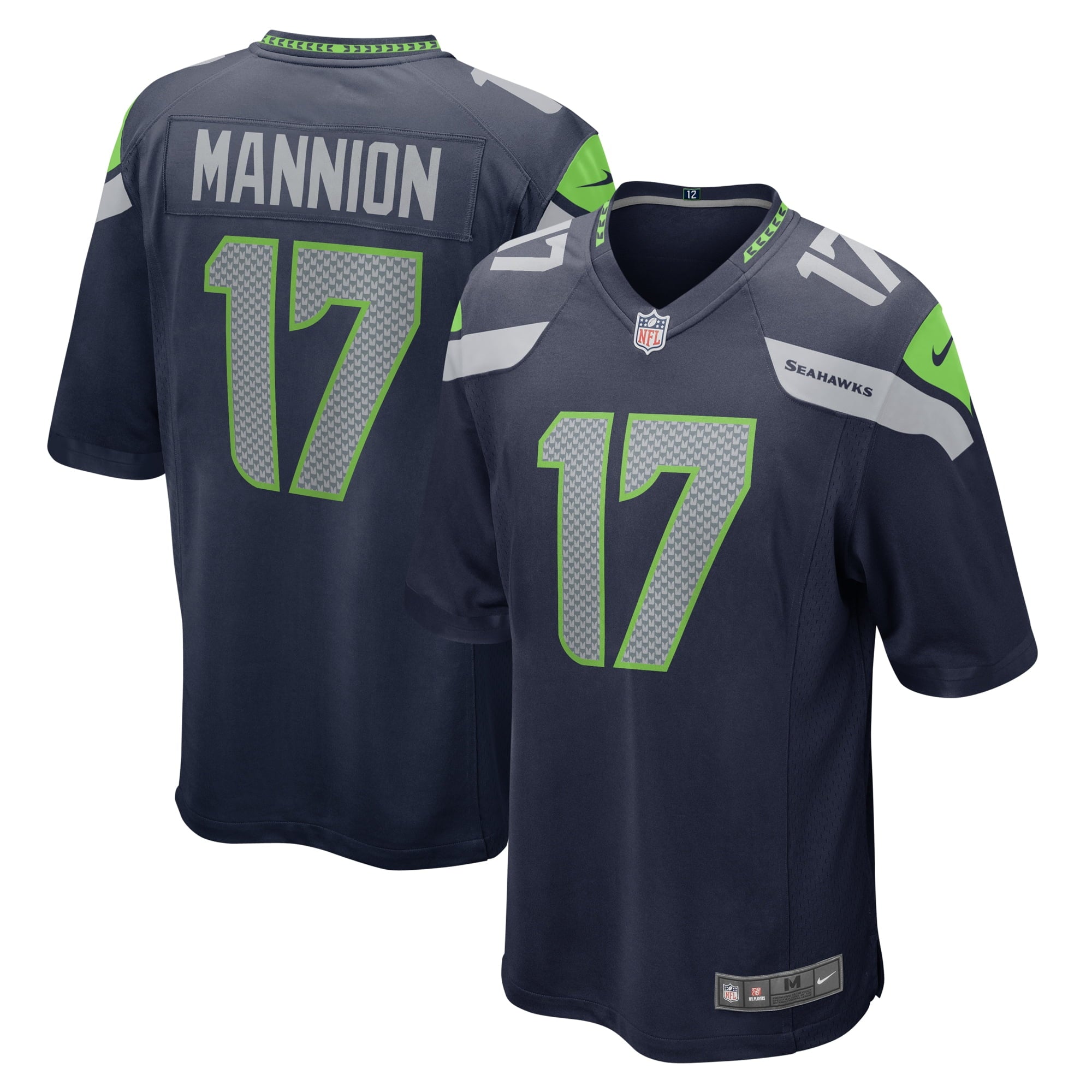 Men s Nike Sean Mannion College Navy Seattle Seahawks Home Game Player Jersey