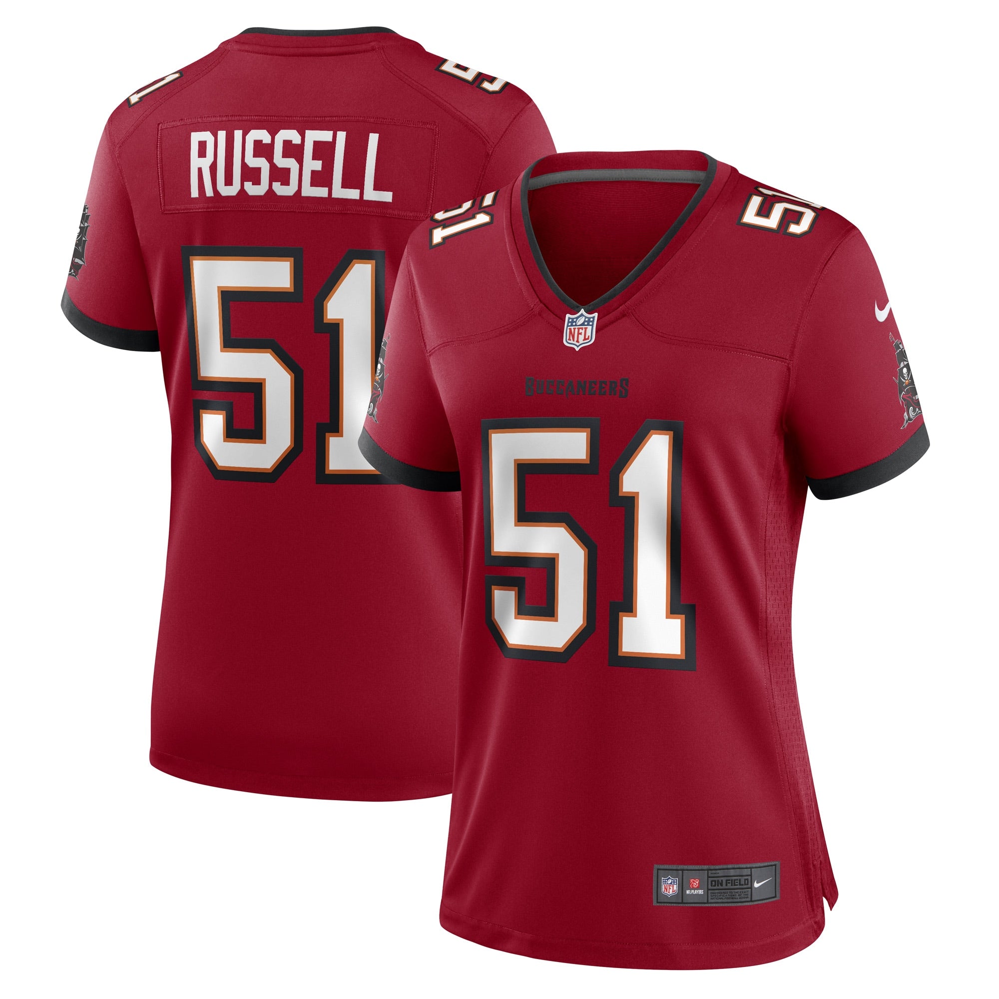 J.J. Russell Tampa Bay Buccaneers Nike Women s Game Player Jersey   Red