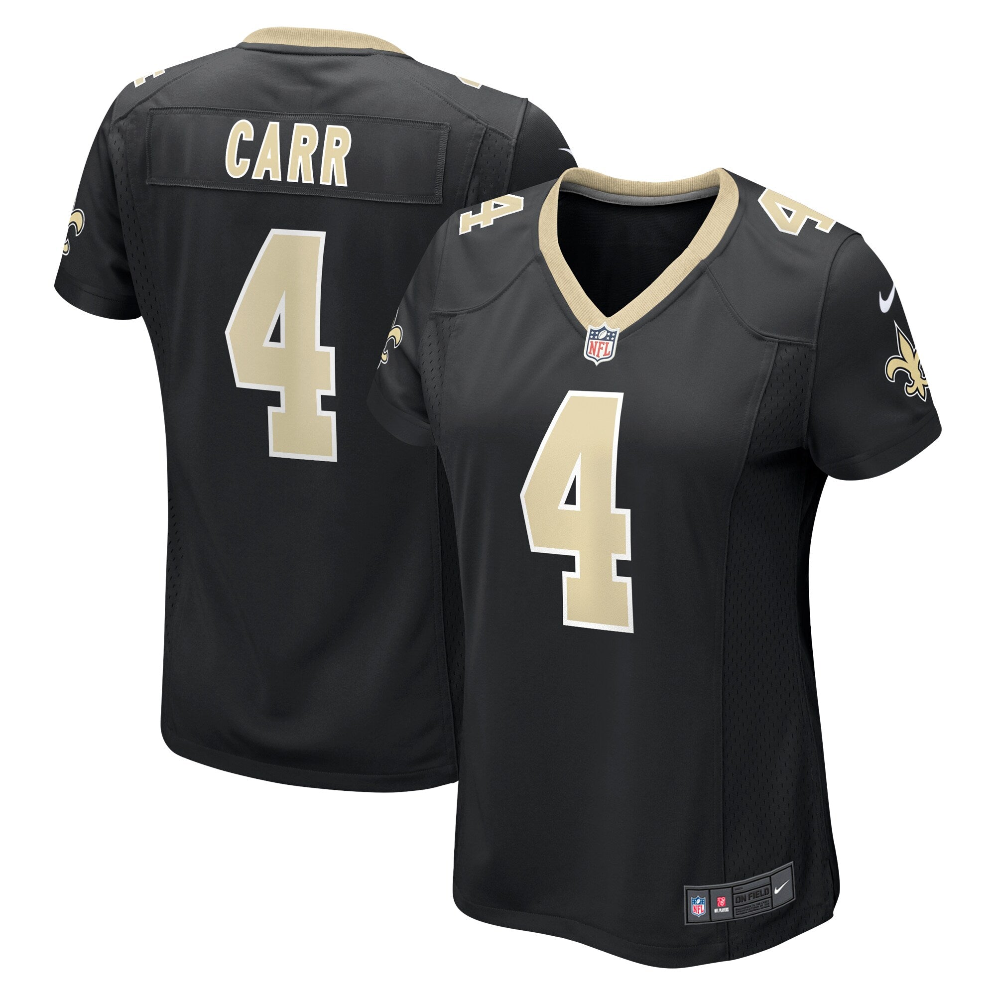 Derek Carr New Orleans Saints Nike Women s Game Jersey   Black