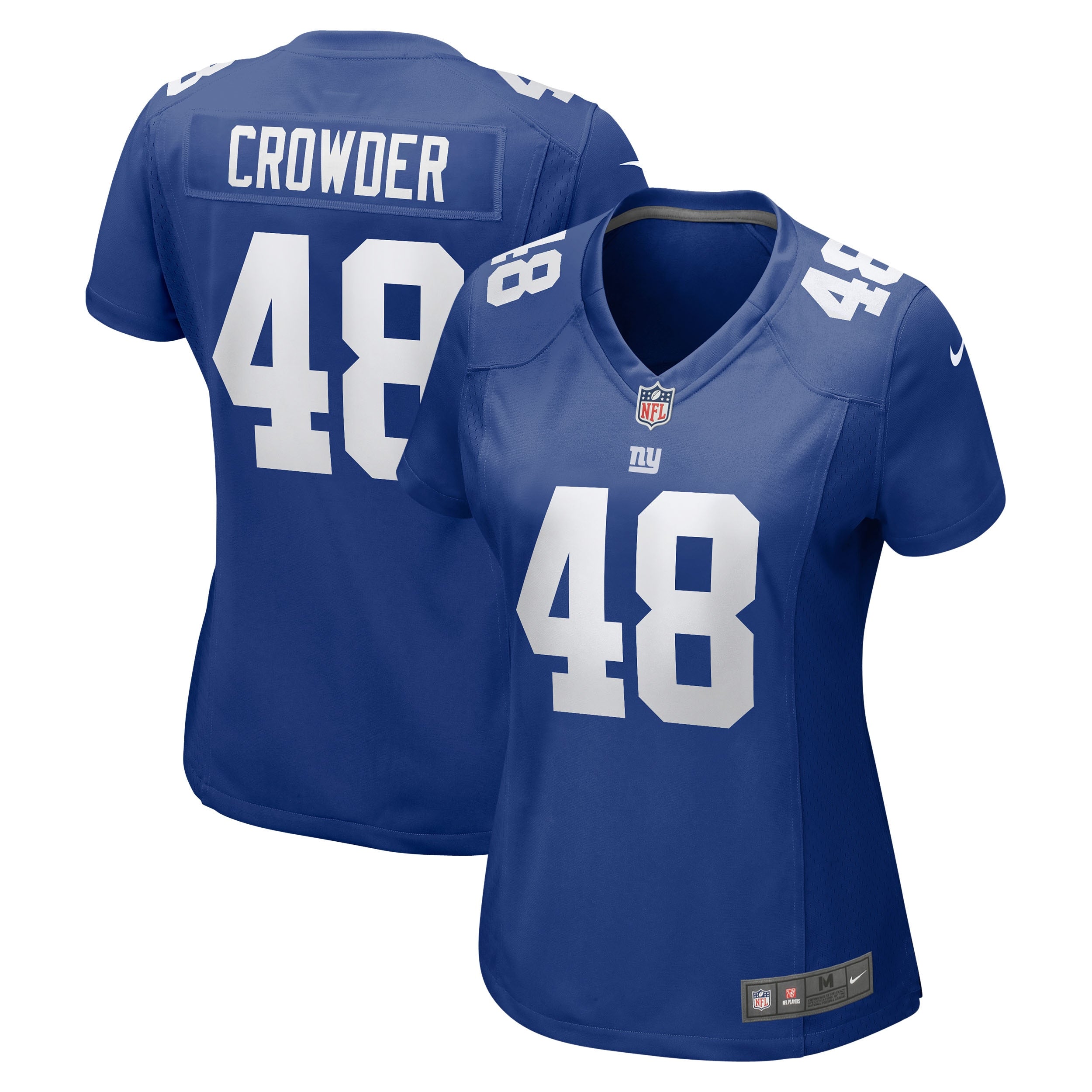 Women s Nike Tae Crowder Royal New York Giants Team Game Jersey