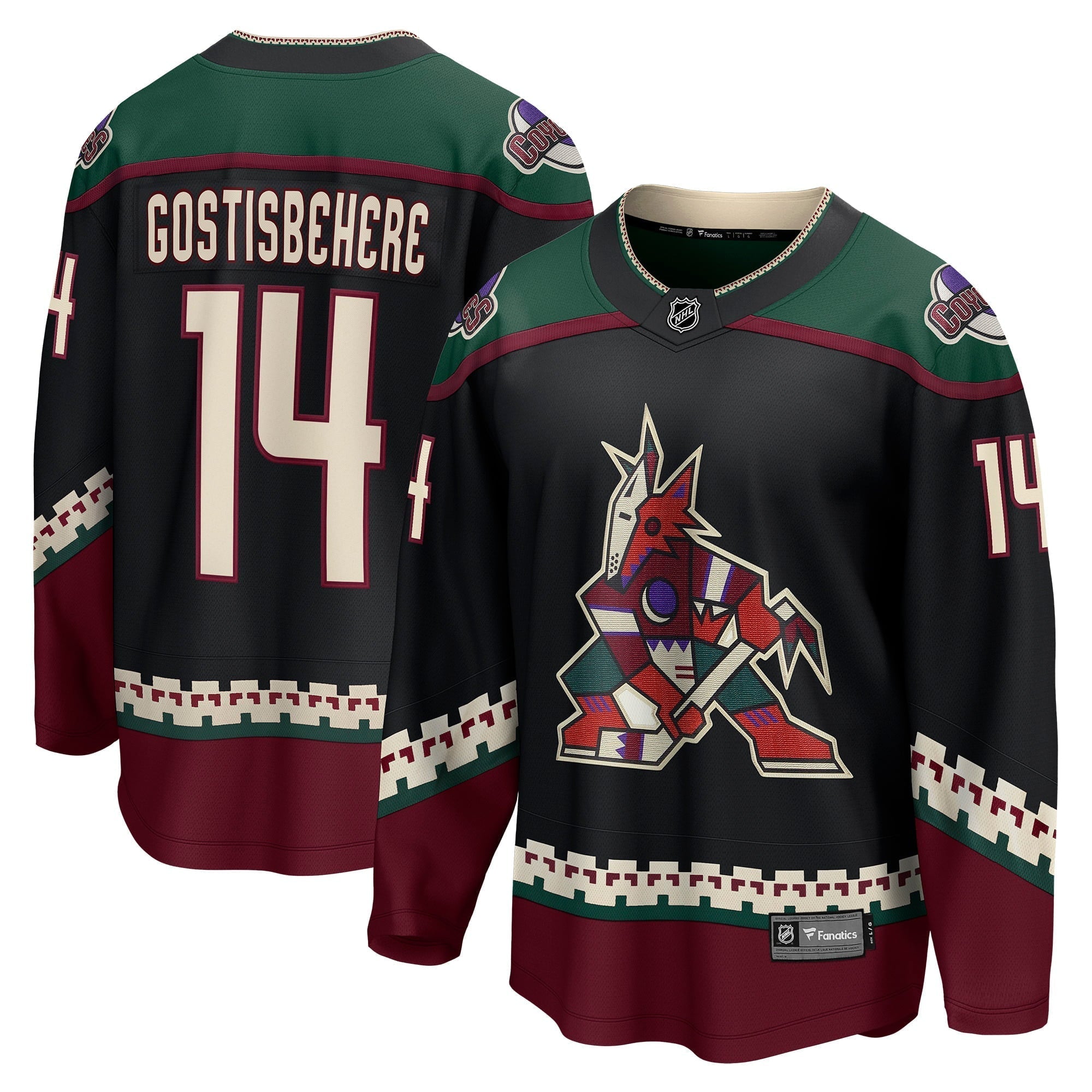 Men's Fanatics Branded Shayne Gostisbehere Black Arizona Coyotes Home Breakaway Player Jersey