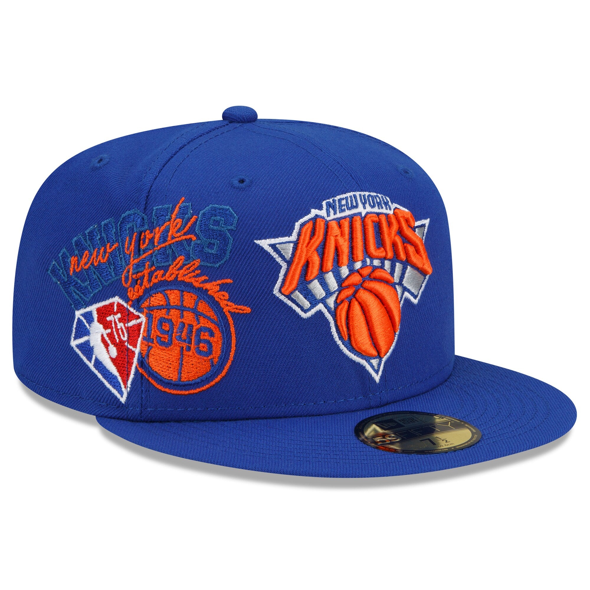 New York Knicks New Era Back Half Team 59FIFTY Fitted Hat - Blue