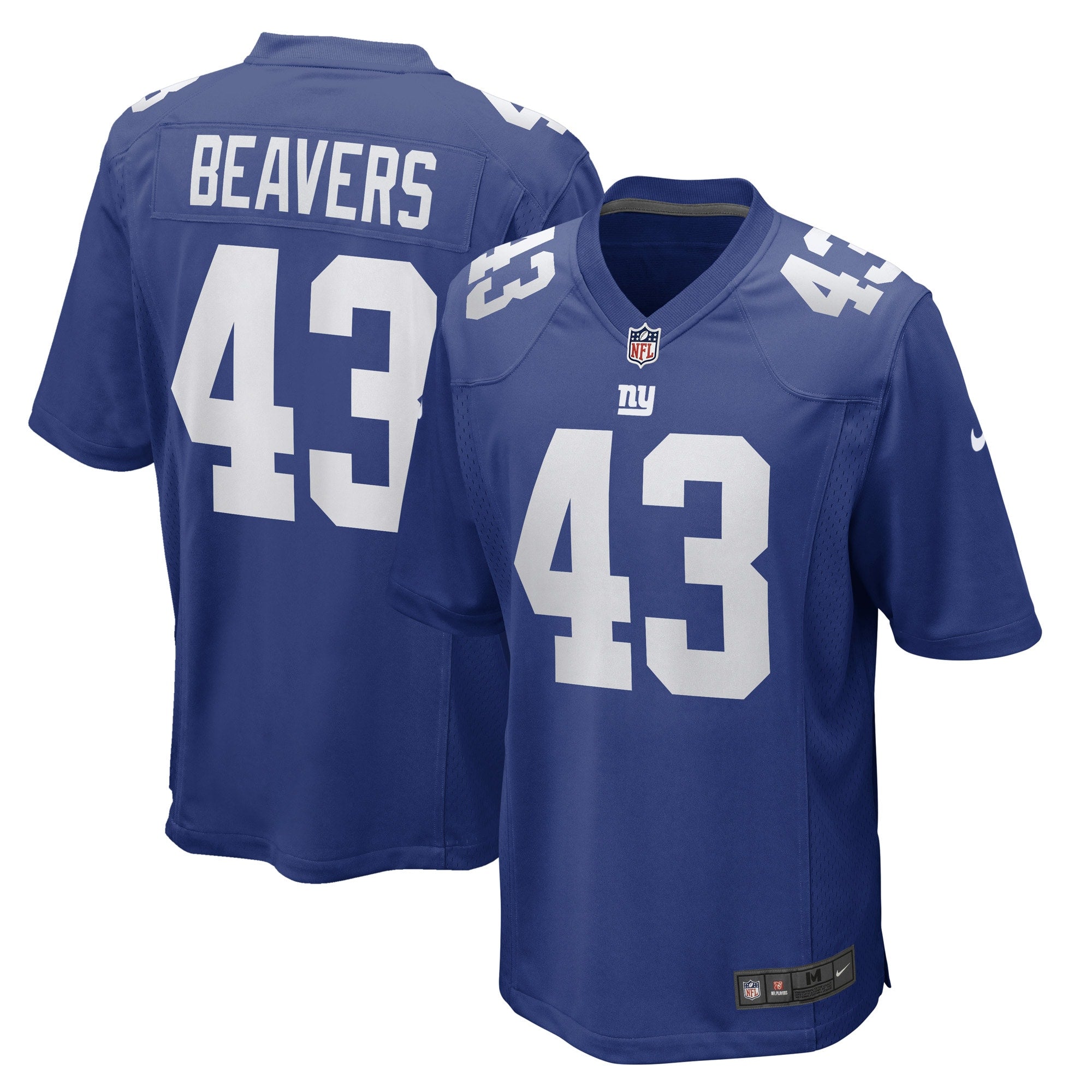 Darrian Beavers New York Giants Nike Game Player Jersey Royal
