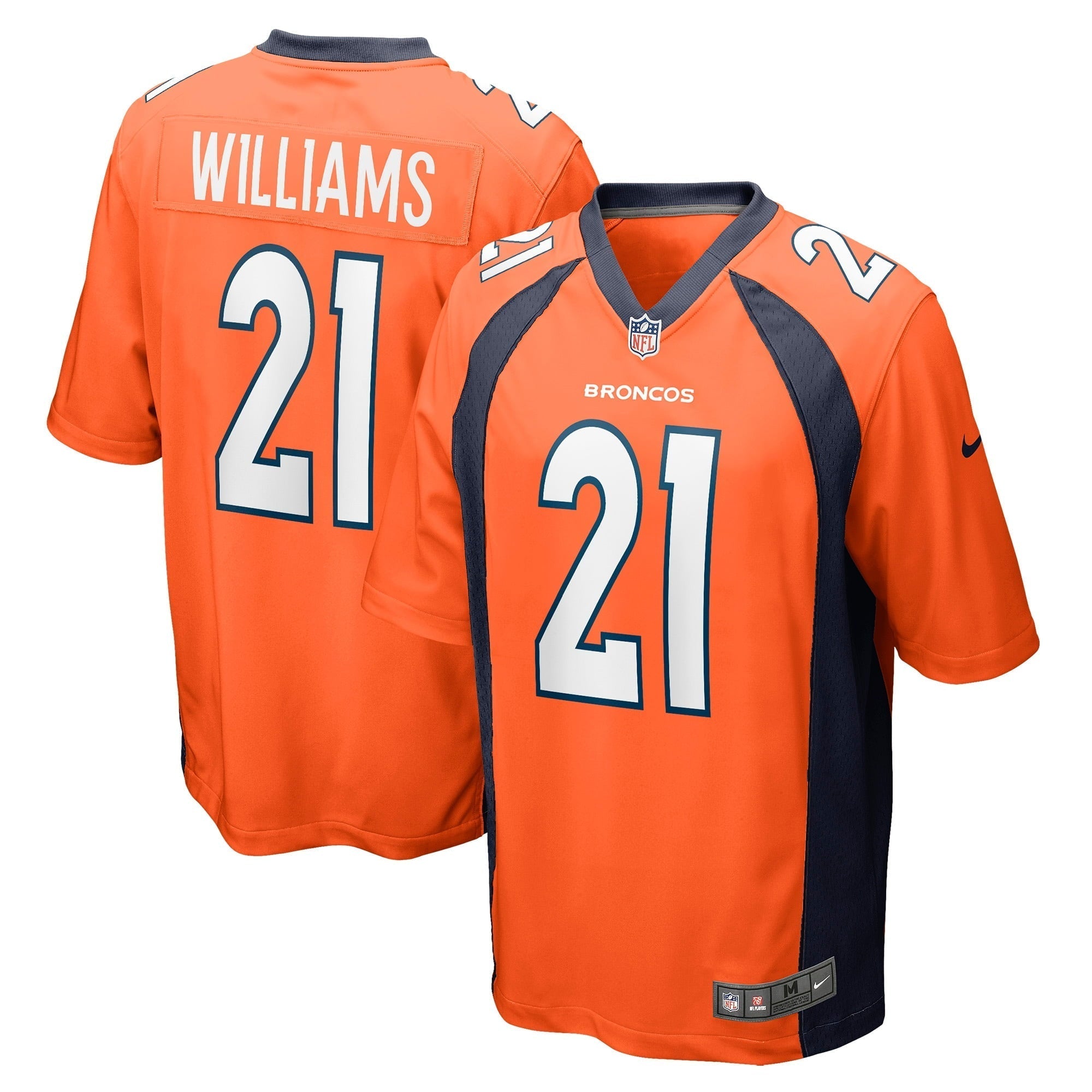 Men s Nike K Waun Williams Orange Denver Broncos Game Jersey
