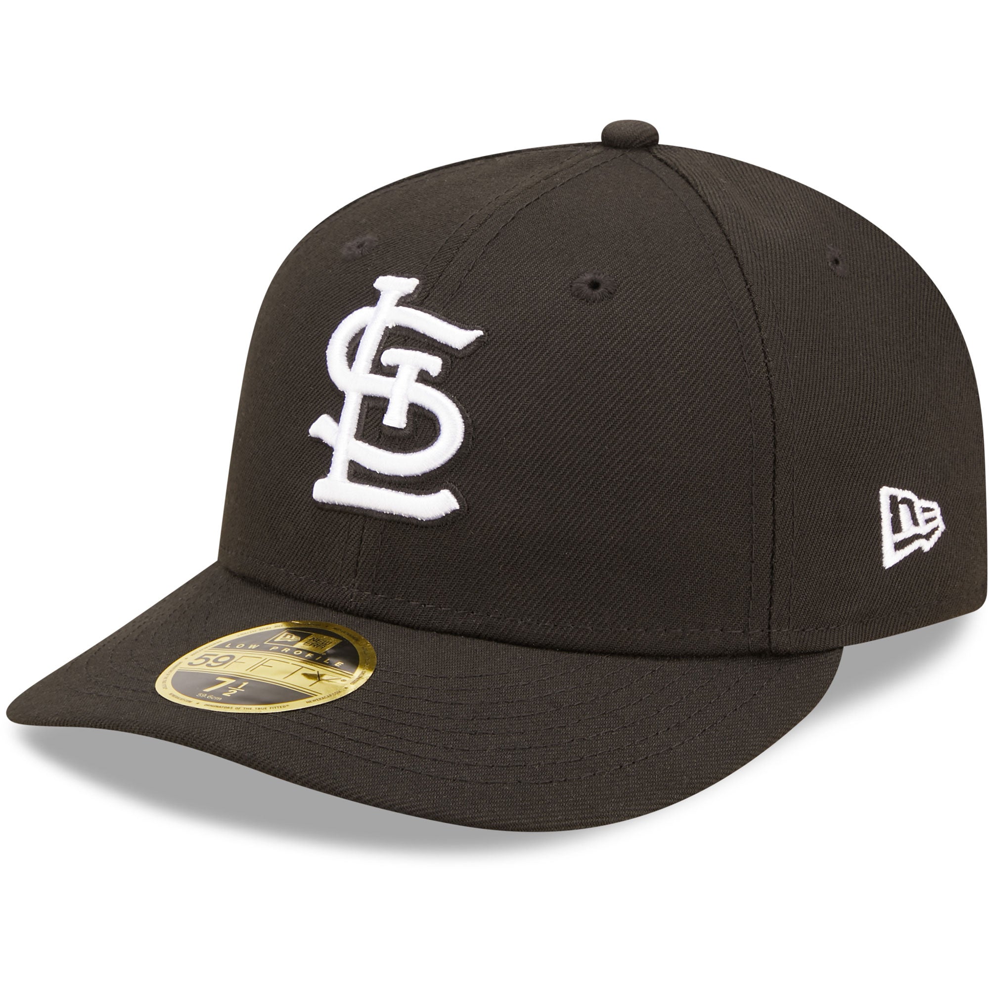 St. Louis Cardinals New Era Black & White Low Profile 59FIFTY Fitted Hat