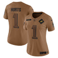 Jalen Hurts Philadelphia Eagles Nike Women s 2023 Salute To Service Limited Jersey   Brown