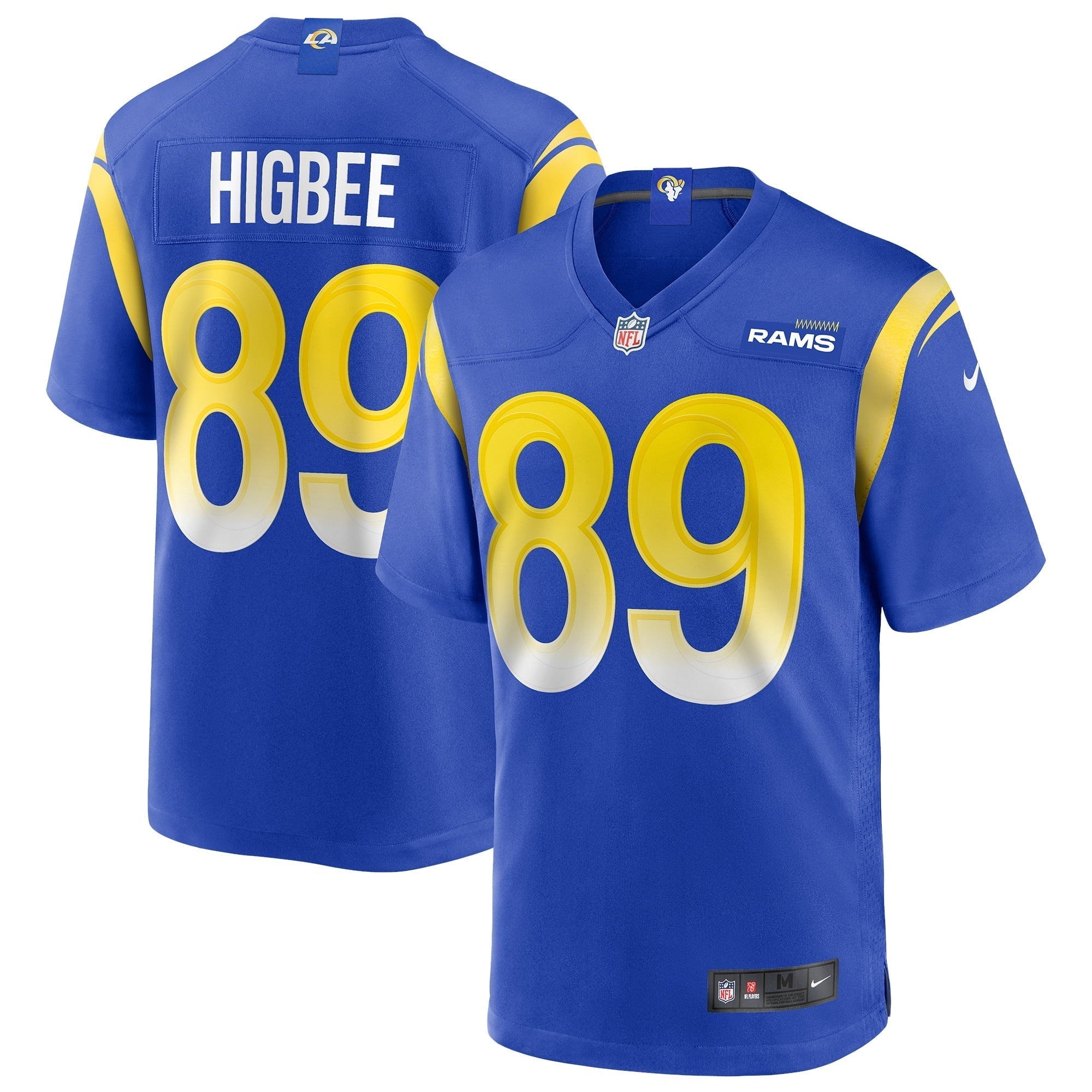 Men s Nike Tyler Higbee Royal Los Angeles Rams Game Player Jersey