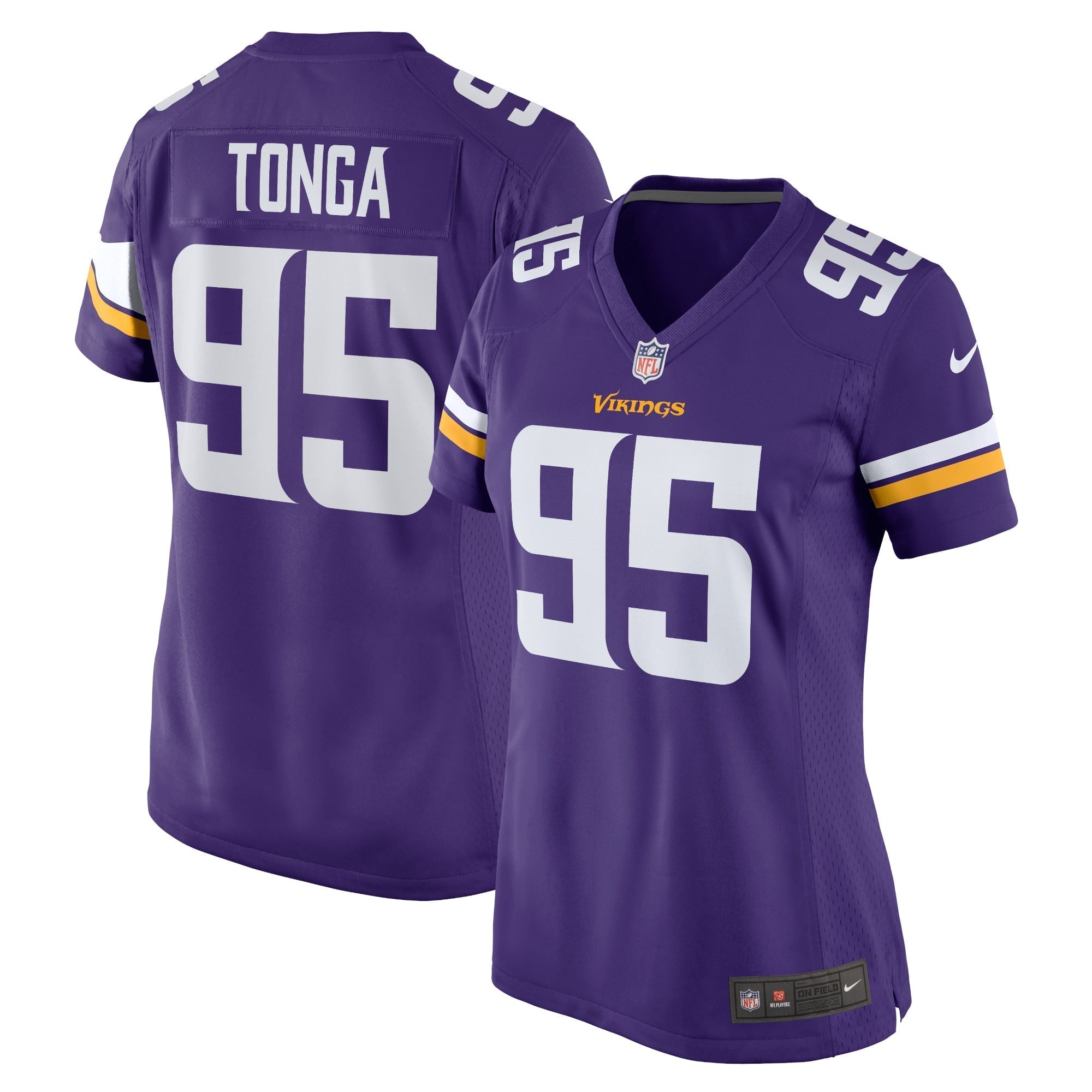Women s Nike Khyiris Tonga Purple Minnesota Vikings Home Game Player Jersey