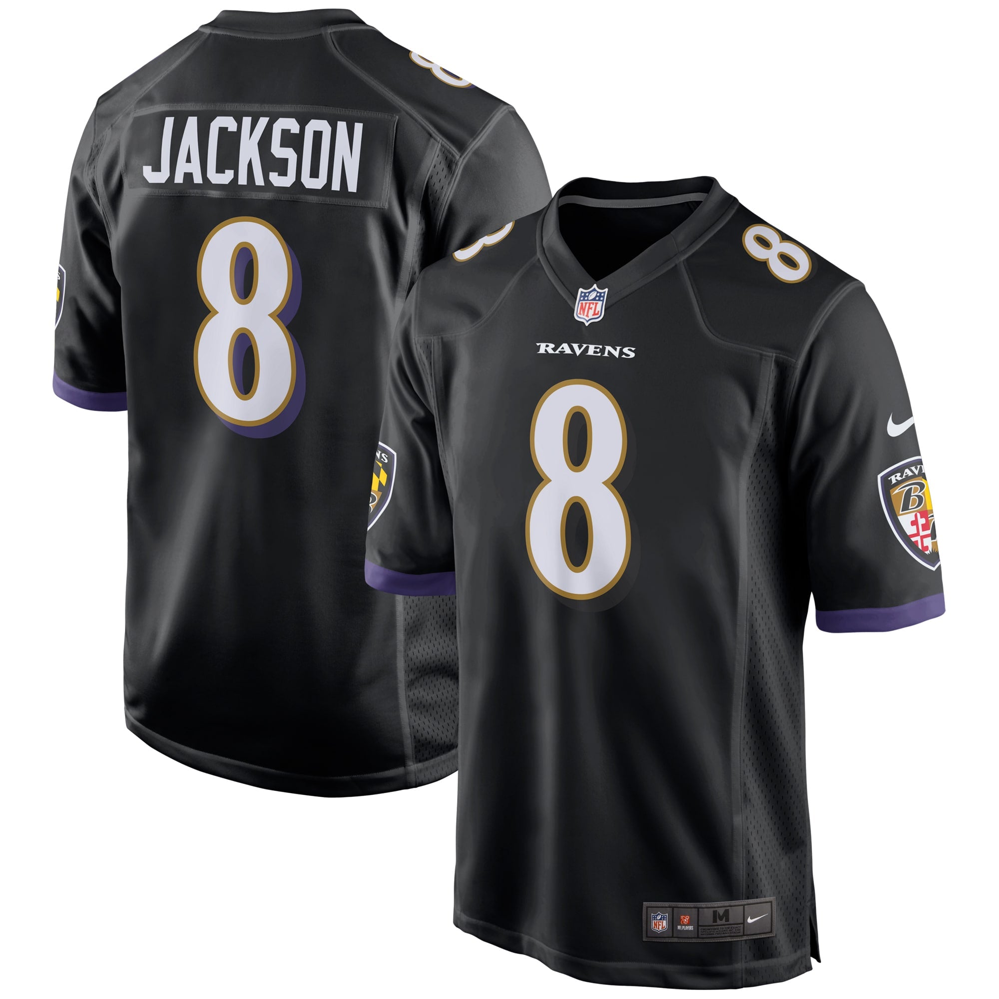 Lamar Jackson Baltimore Ravens Nike Game Jersey   Black
