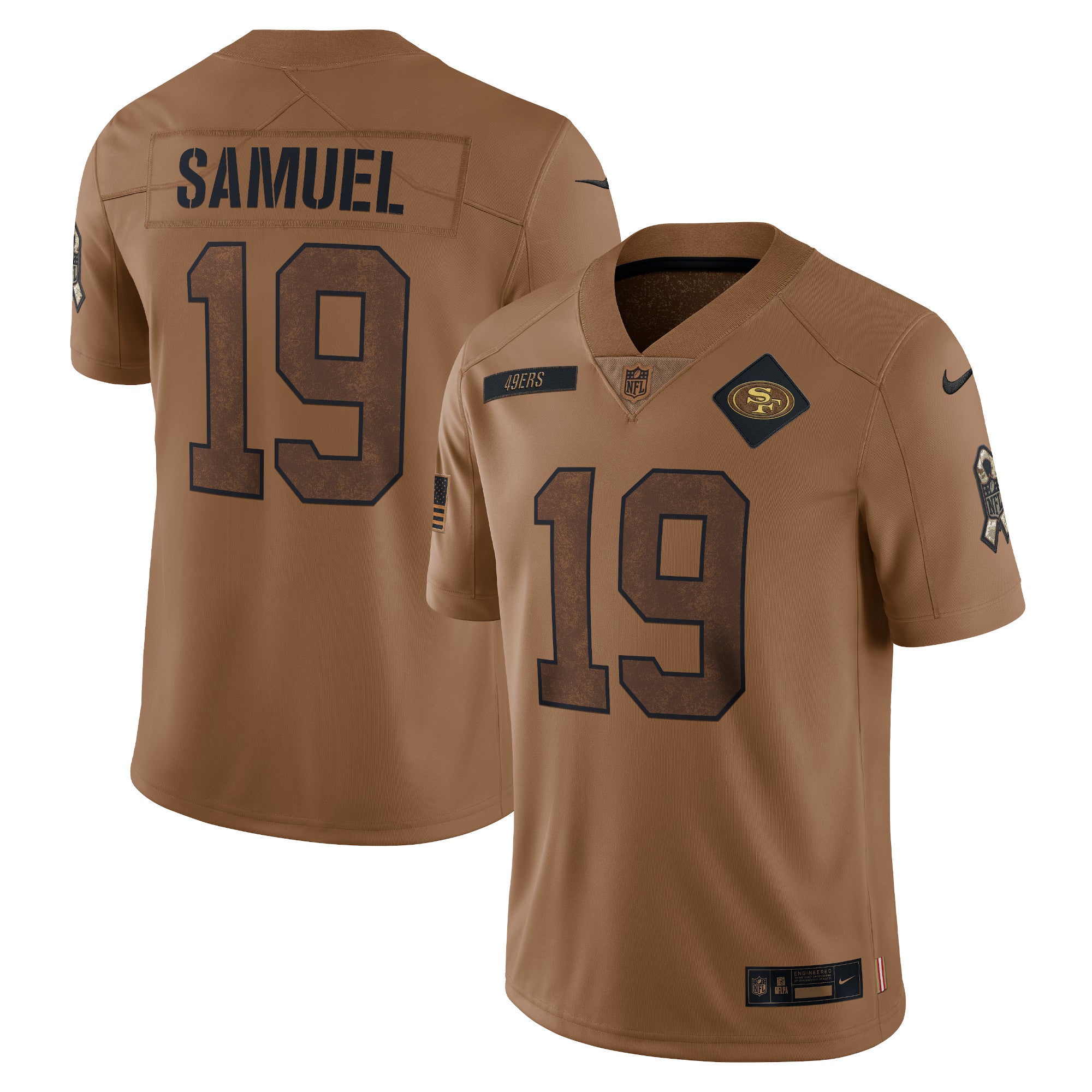 Deebo Samuel San Francisco 49ers Nike 2023 Salute To Service Limited Jersey   Brown