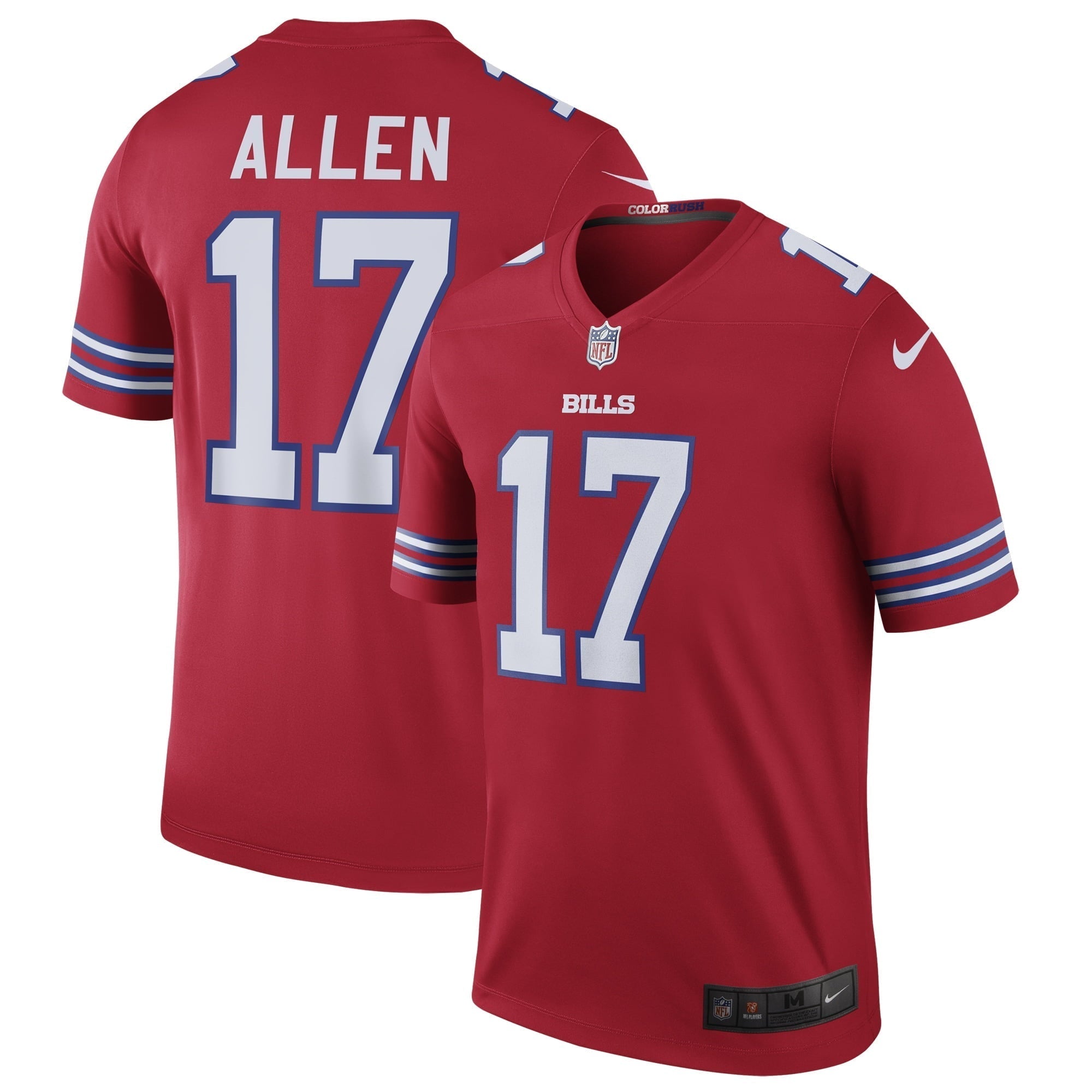 Men s Nike Josh Allen Red Buffalo Bills Color Rush Legend Jersey