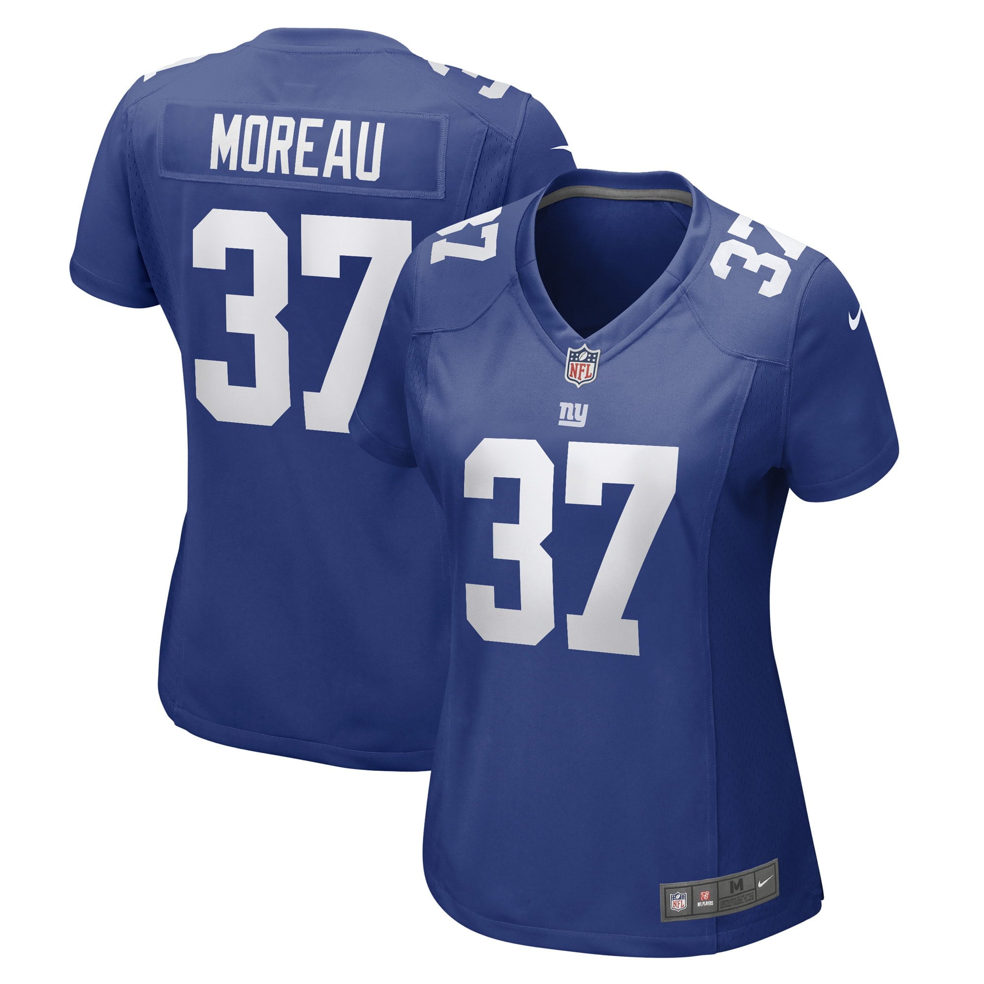 Women s Nike Fabian Moreau Royal New York Giants Game Player Jersey