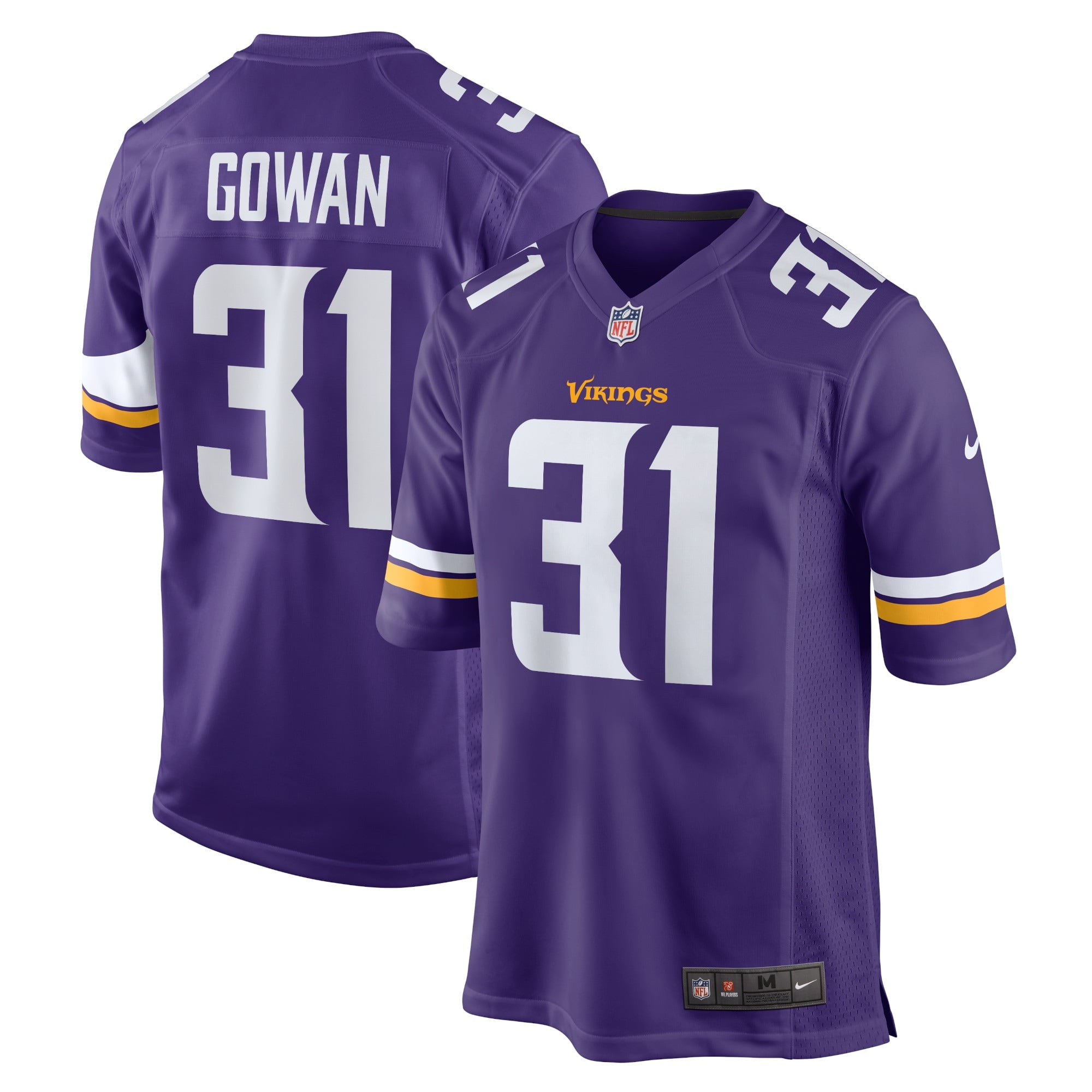 Men s Nike Tay Gowan Purple Minnesota Vikings Home Game Player Jersey