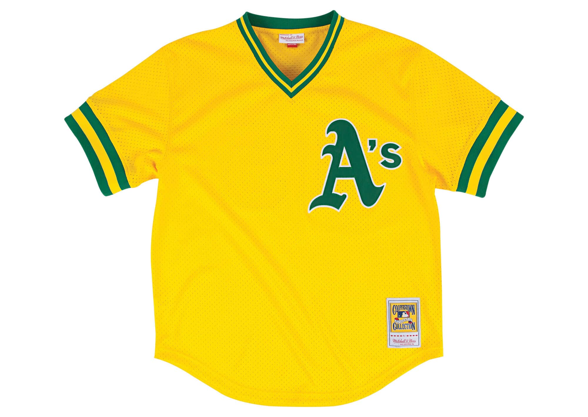 Authentic Mesh BP Jersey Oakland Athletics 1984 Rickey Henderson