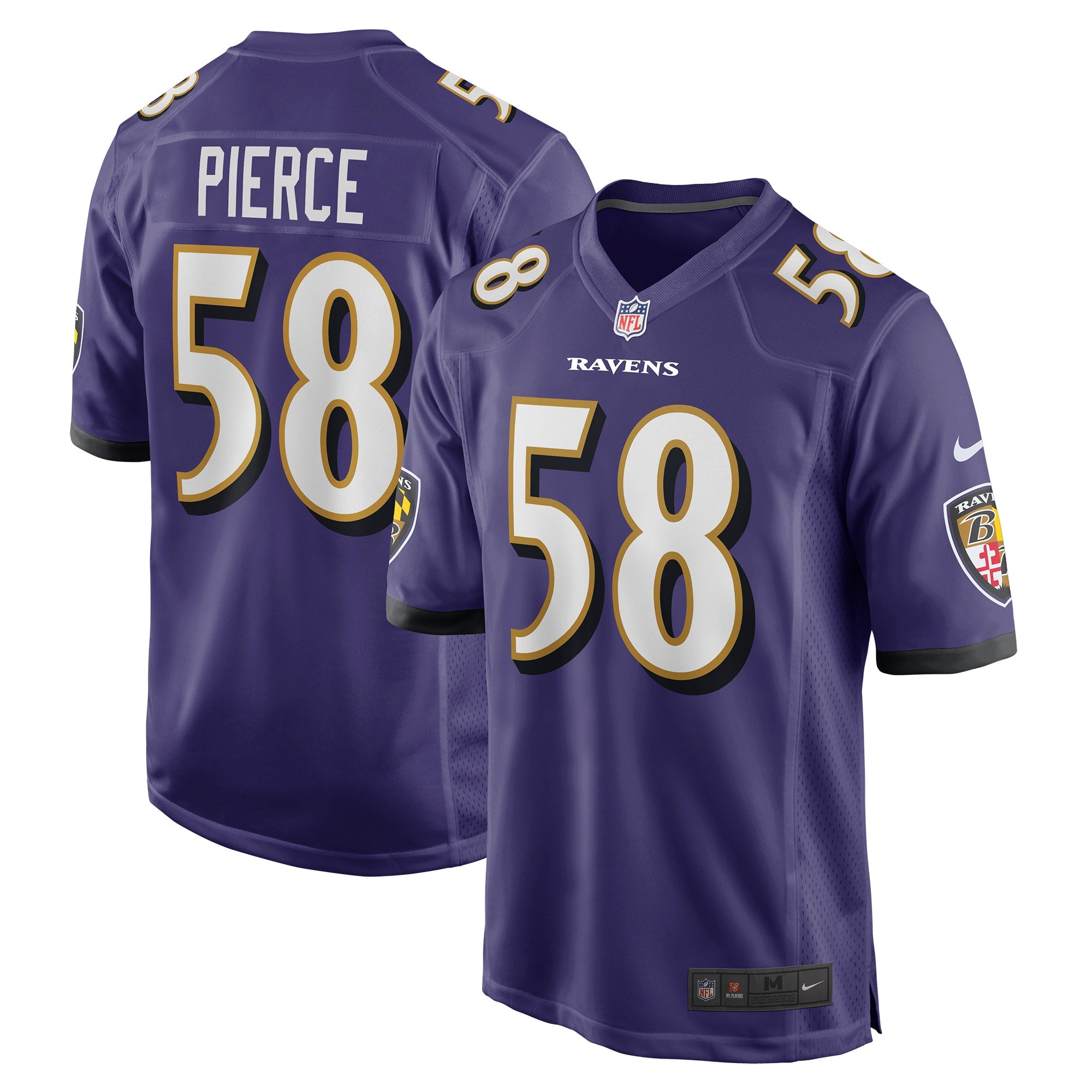 Michael Pierce Baltimore Ravens Nike Player Game Jersey   Purple