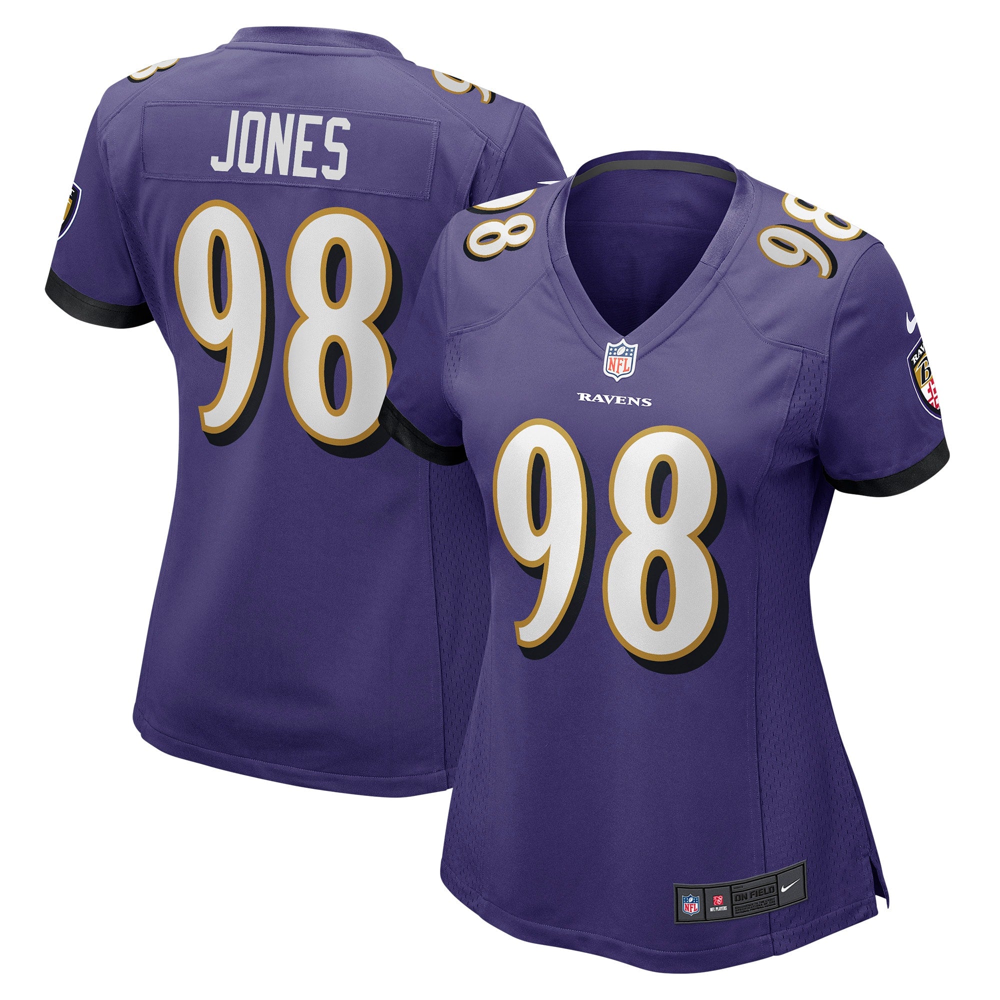 Travis Jones Baltimore Ravens Nike Women s Player Game Jersey   Purple