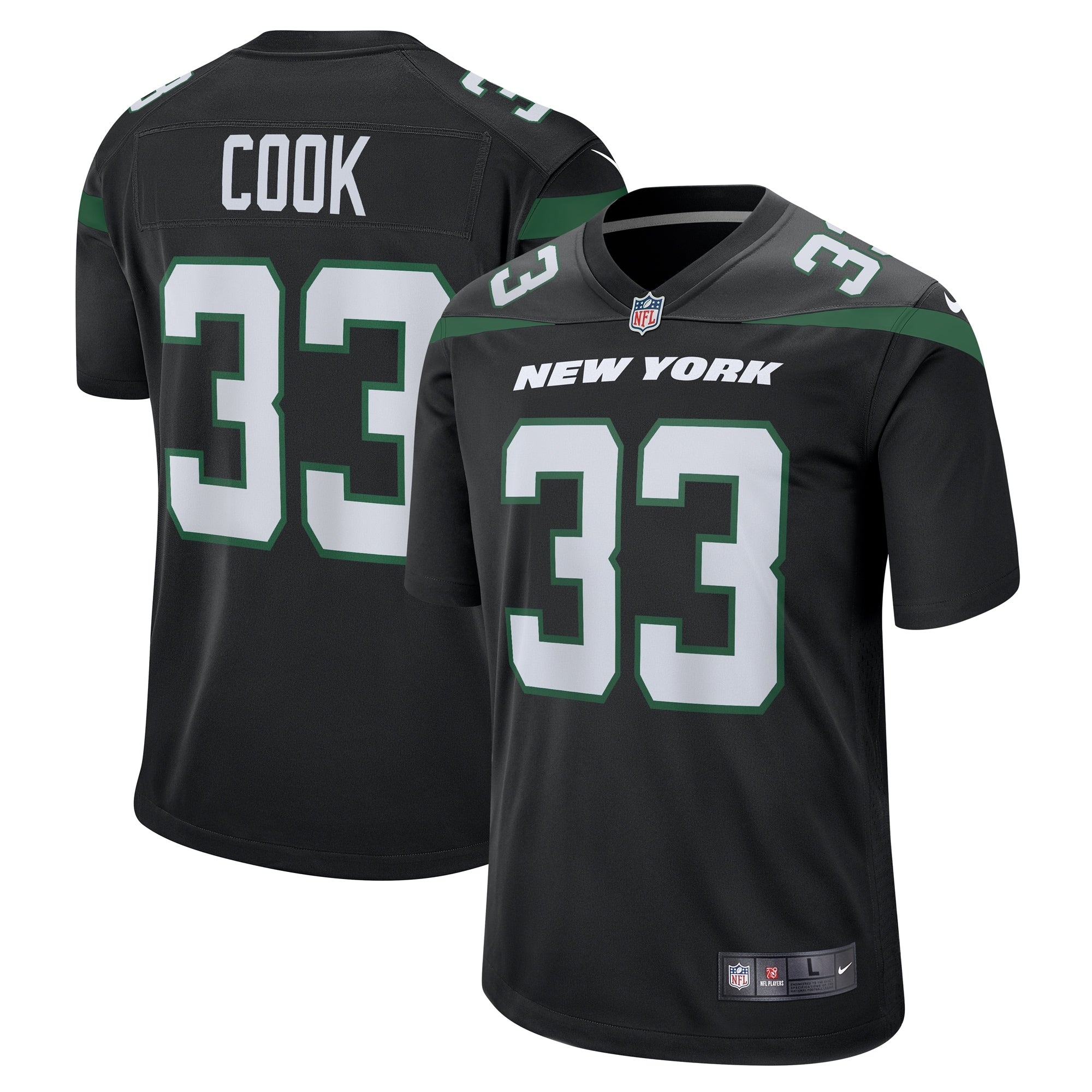 Dalvin Cook New York Jets Nike Alternate Game Player Jersey   Stealth Black