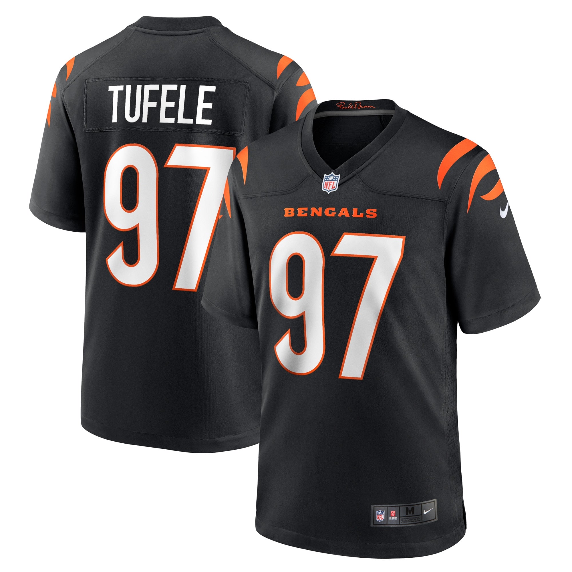 Jay Tufele Cincinnati Bengals Nike Game Player Jersey   Black