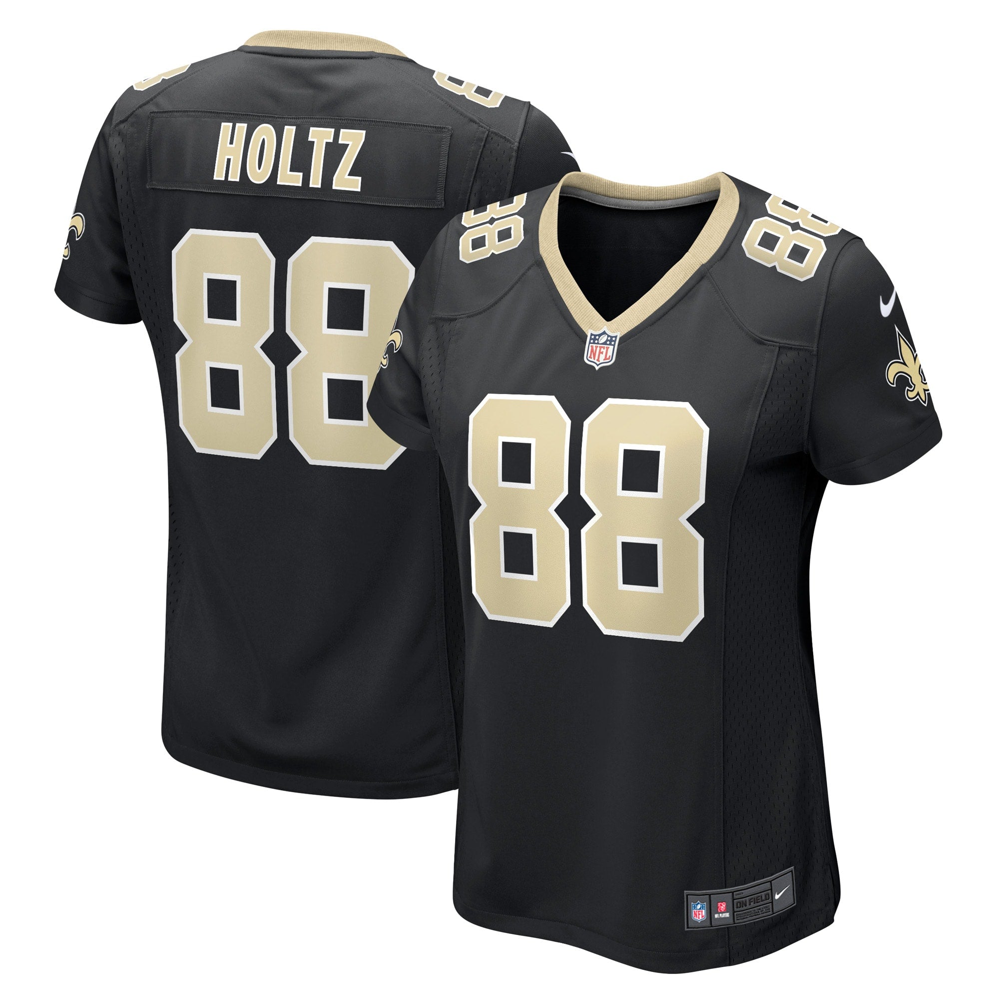Women s Nike J.P. Holtz Black New Orleans Saints Game Player Jersey