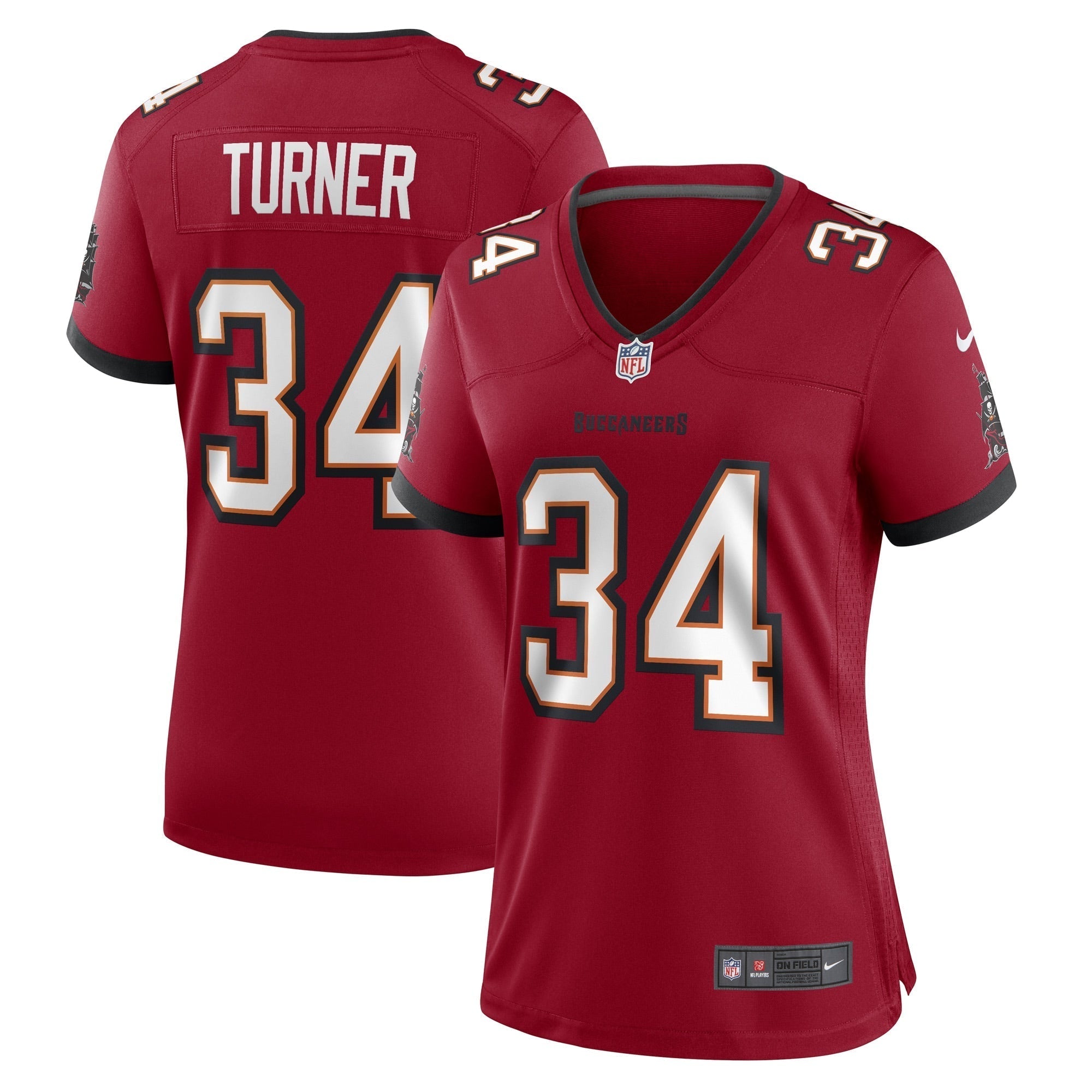 Women s Nike Nolan Turner Red Tampa Bay Buccaneers Game Player Jersey
