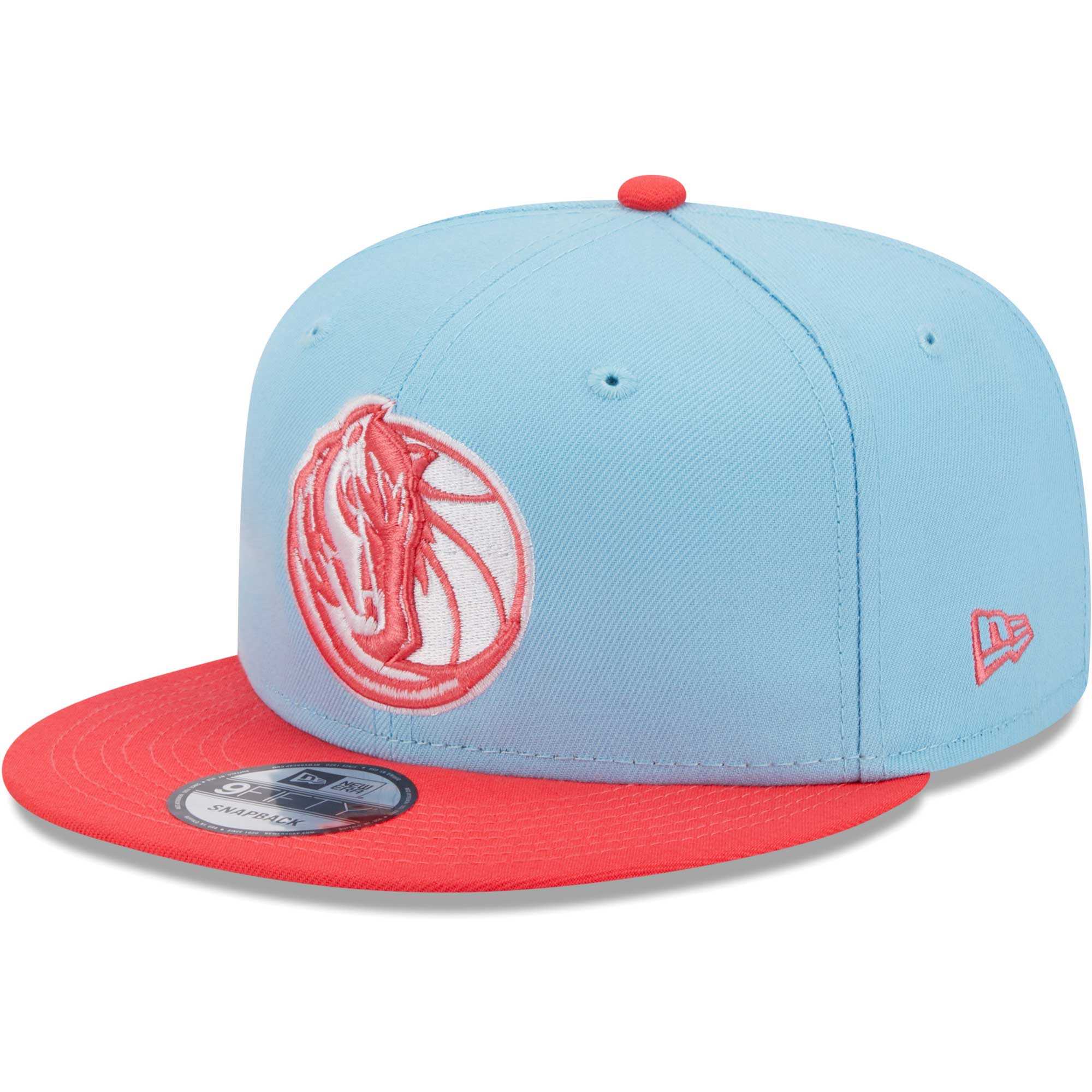 Dallas Mavericks New Era 2-Tone Color Pack 9FIFTY Snapback Hat - Powder Blue/Red