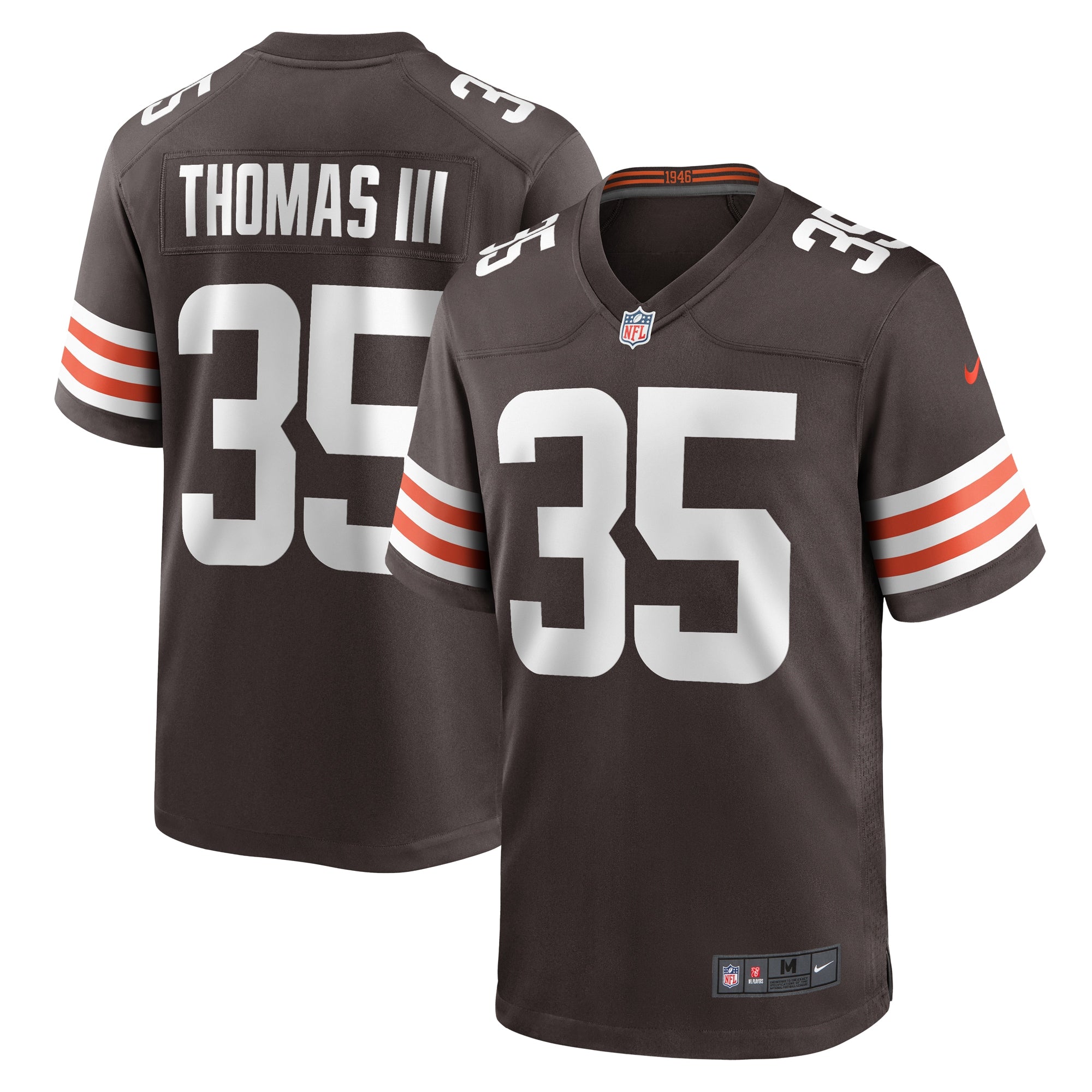 Charlie Thomas Cleveland Browns Nike Team Game Jersey    Brown