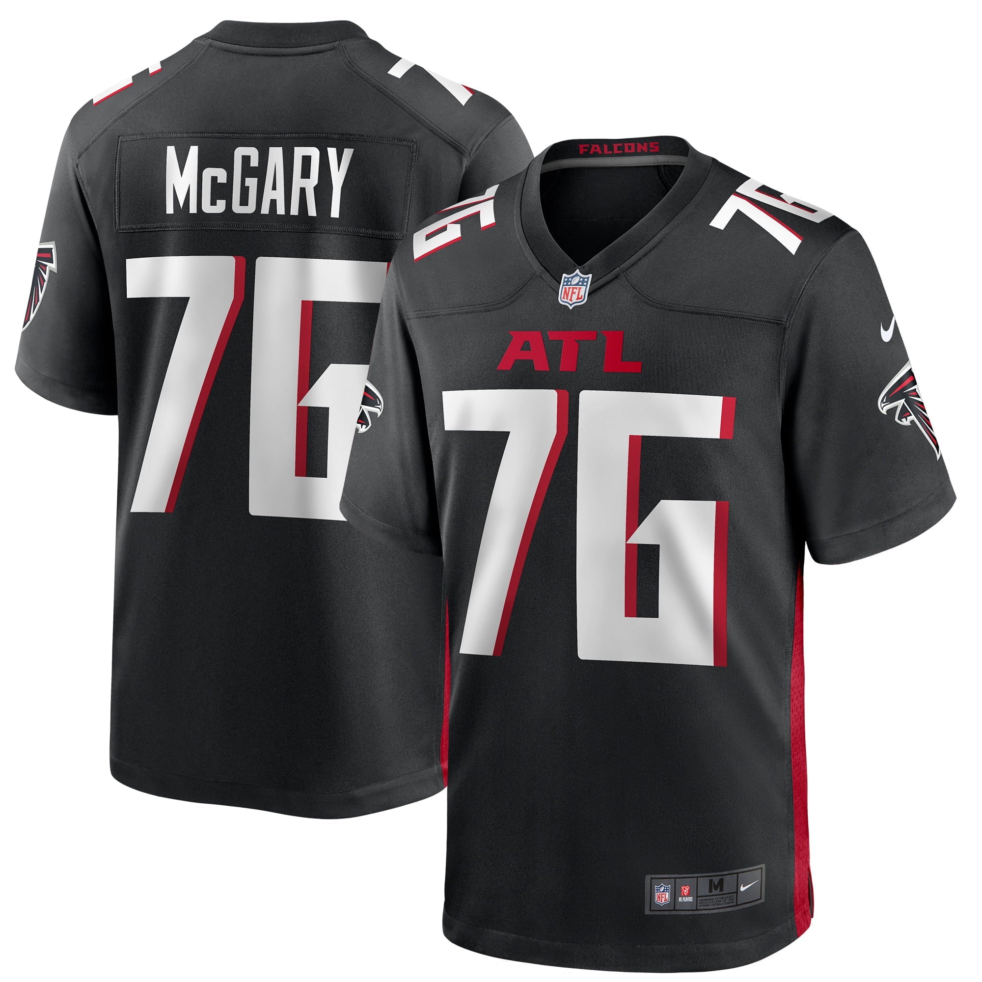 Men s Nike Kaleb McGary Black Atlanta Falcons Game Jersey