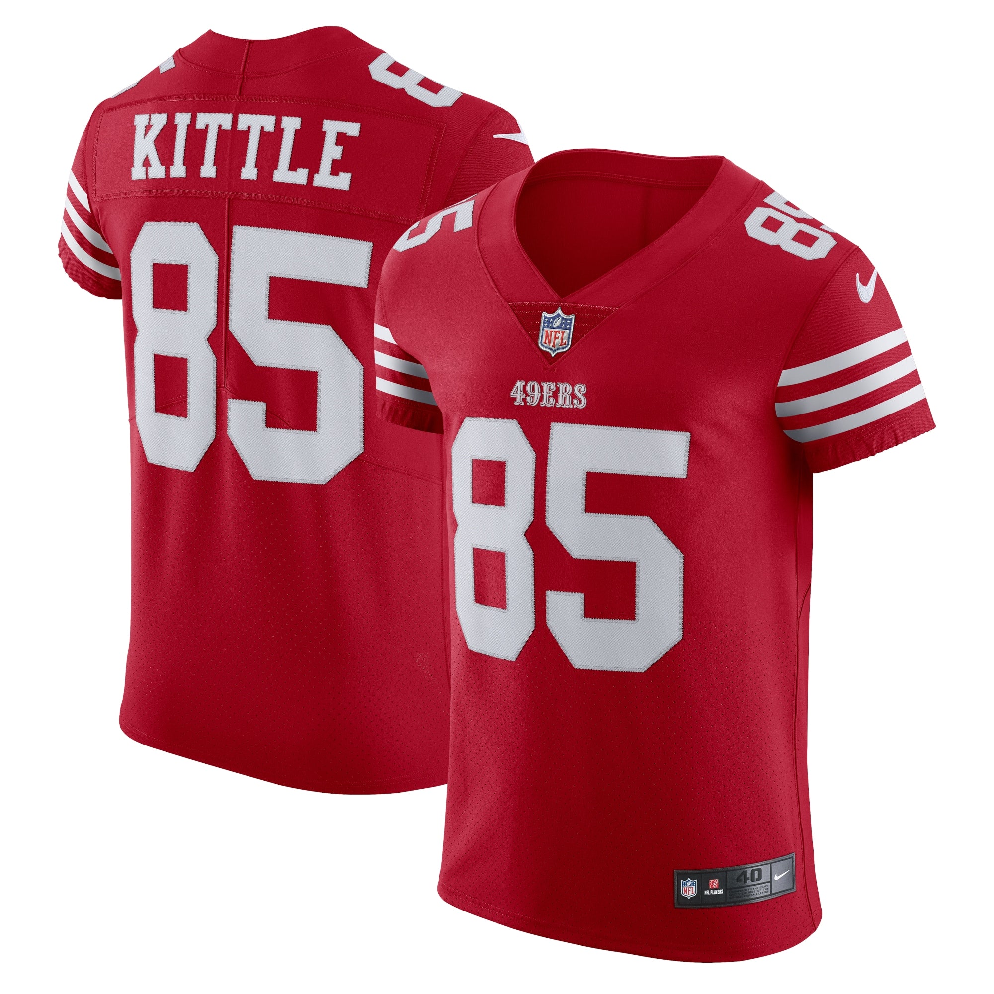 George Kittle San Francisco 49ers Nike Vapor Elite Jersey   Scarlet