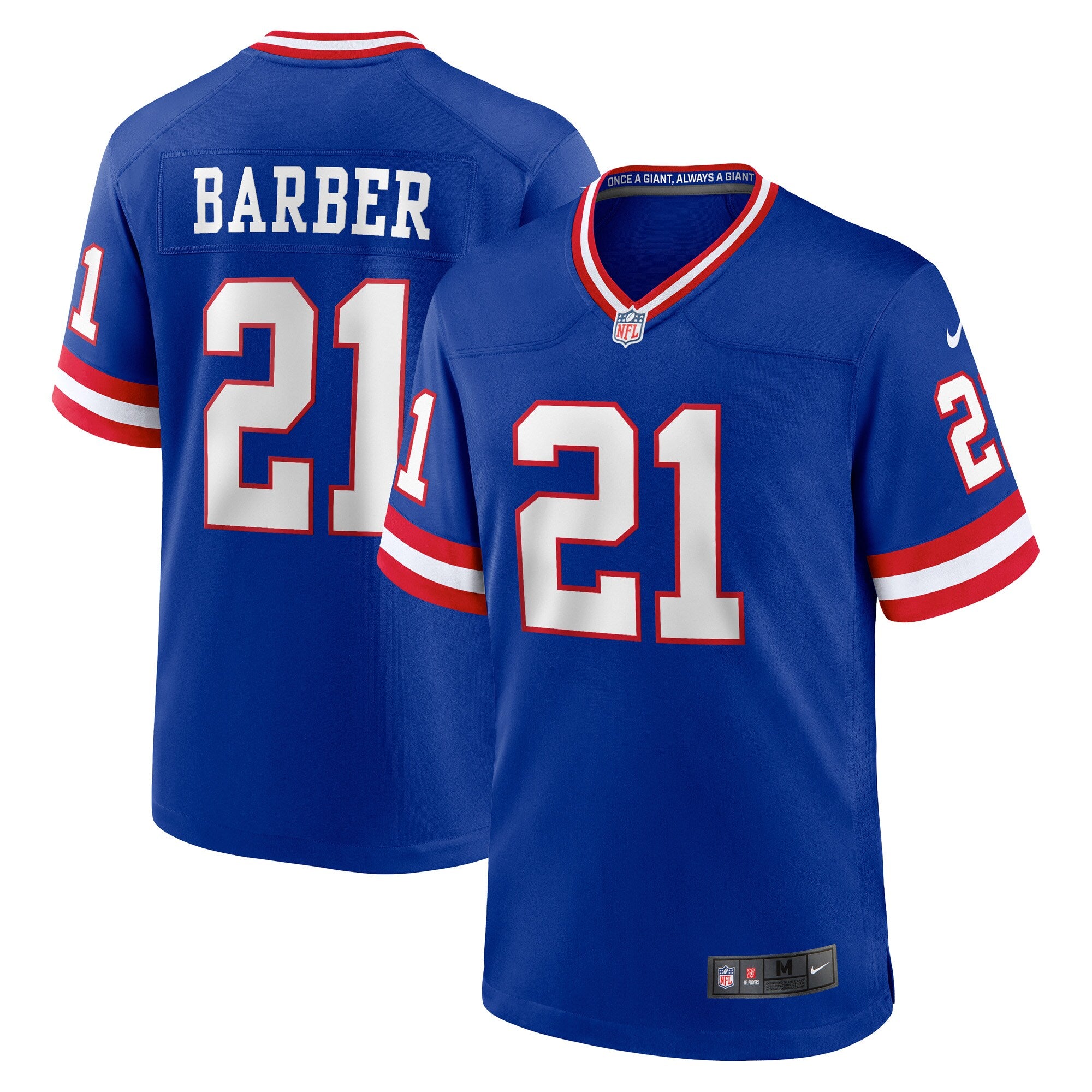 Tiki Barber New York Giants Nike Classic Retired Player Game Jersey Royal