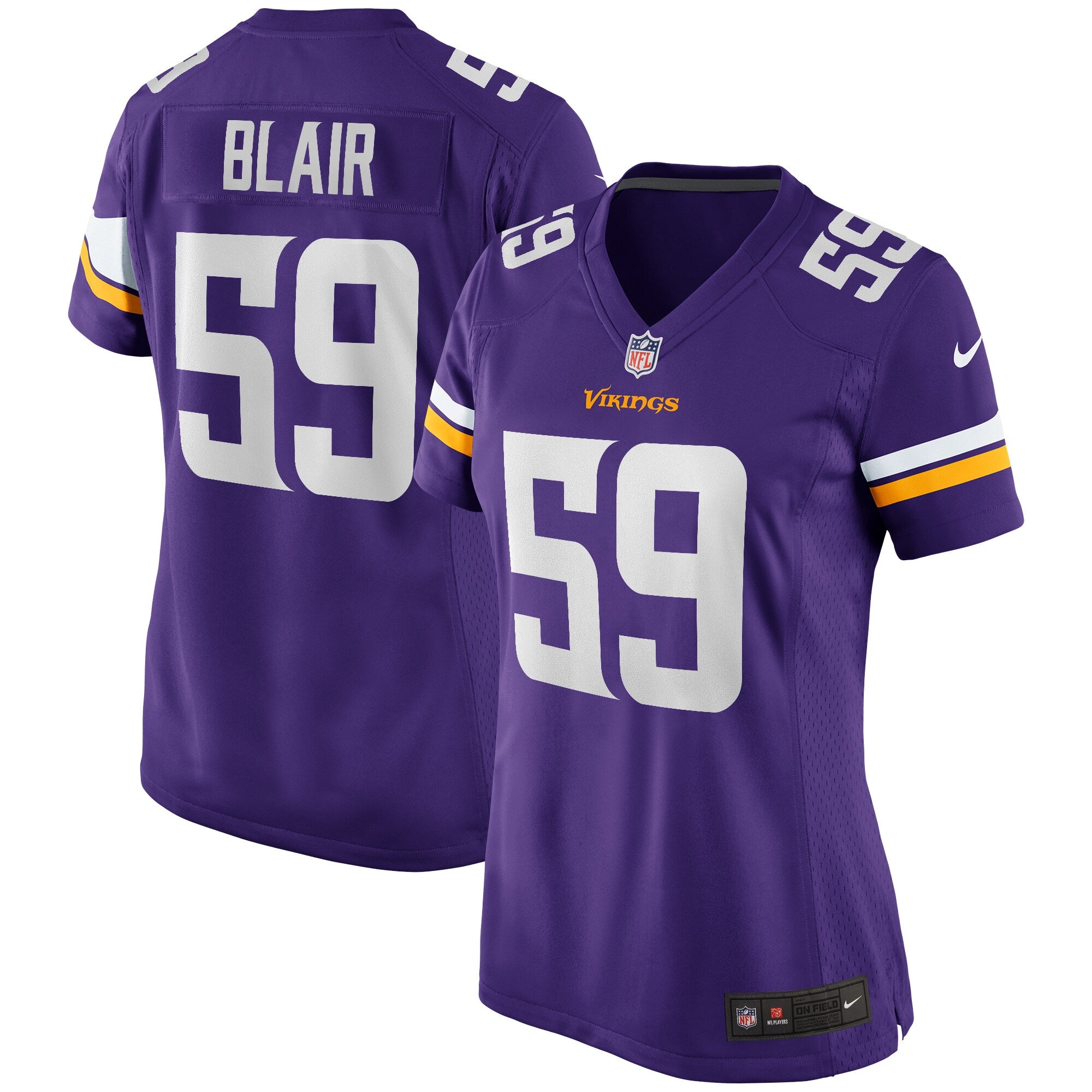 Matt Blair Minnesota Vikings Nike Women s Game Retired Player Jersey   Purple
